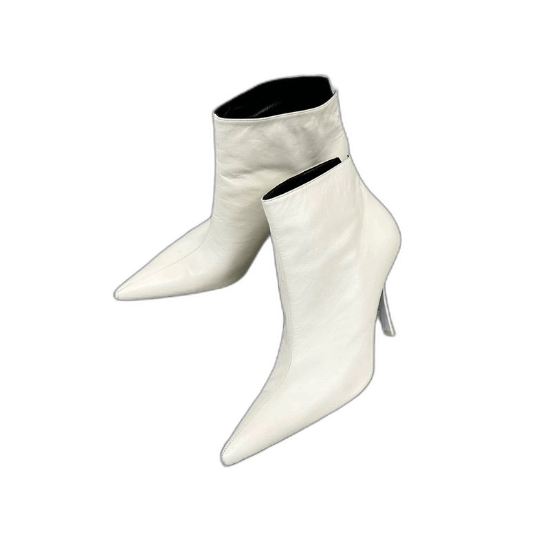 Celine Elegant White High Heel Ankle Boots Size US 8 / IT 38 - 1 Thumbnail