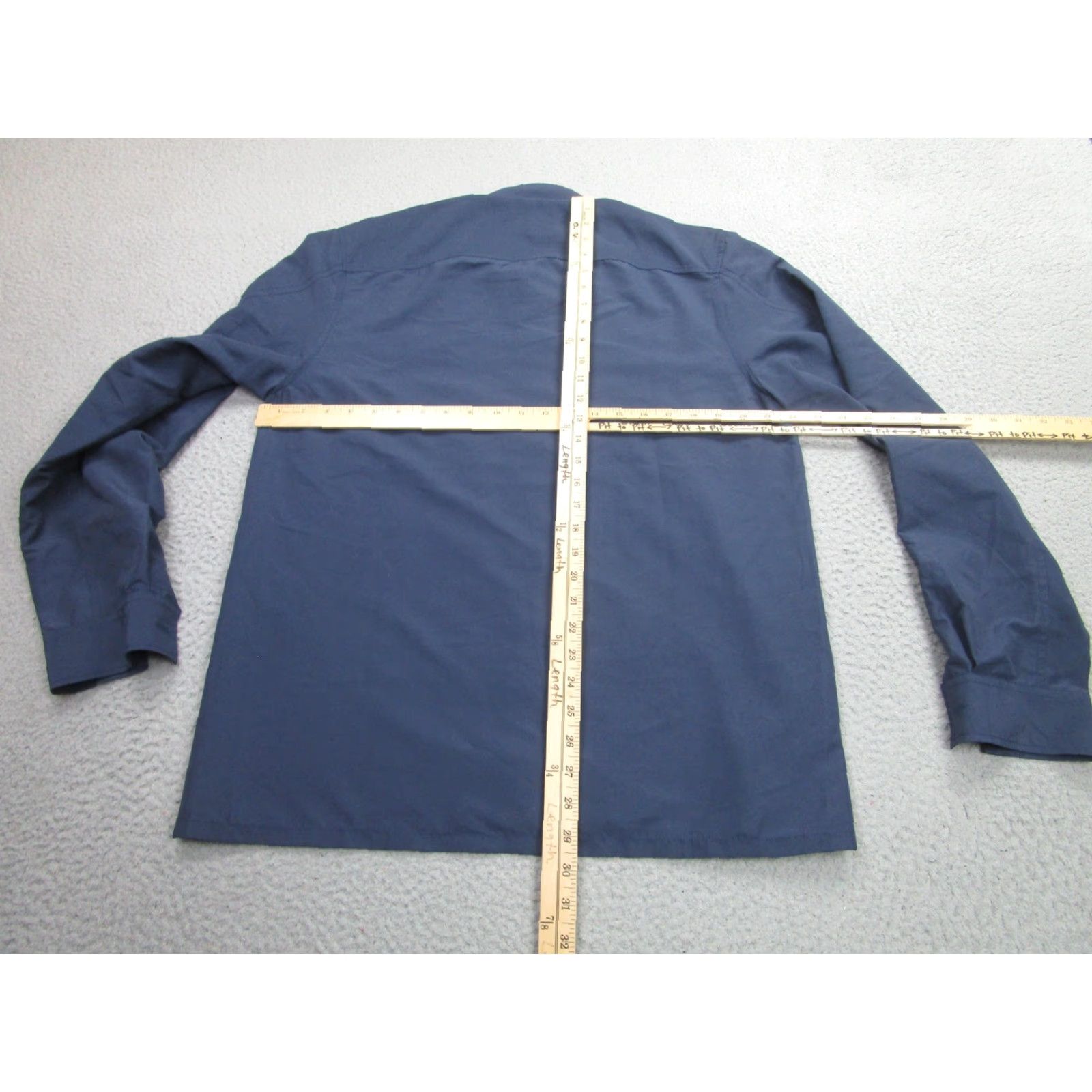 Vintage 13 Bonaparte Shirt Mens XL Navy Made In France Button Front Polyester Casual Size US XL / EU 56 / 4 - 7 Thumbnail