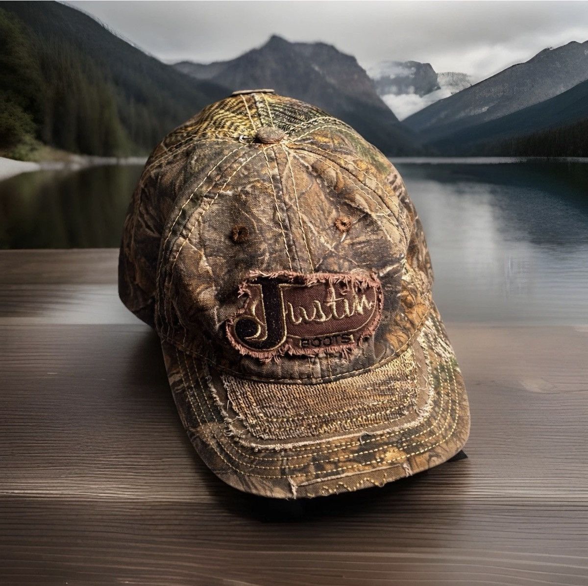 Other Justin Boots Vintage Look Camo Cap Adjustable Strapback Mesh Size ONE SIZE - 1 Thumbnail