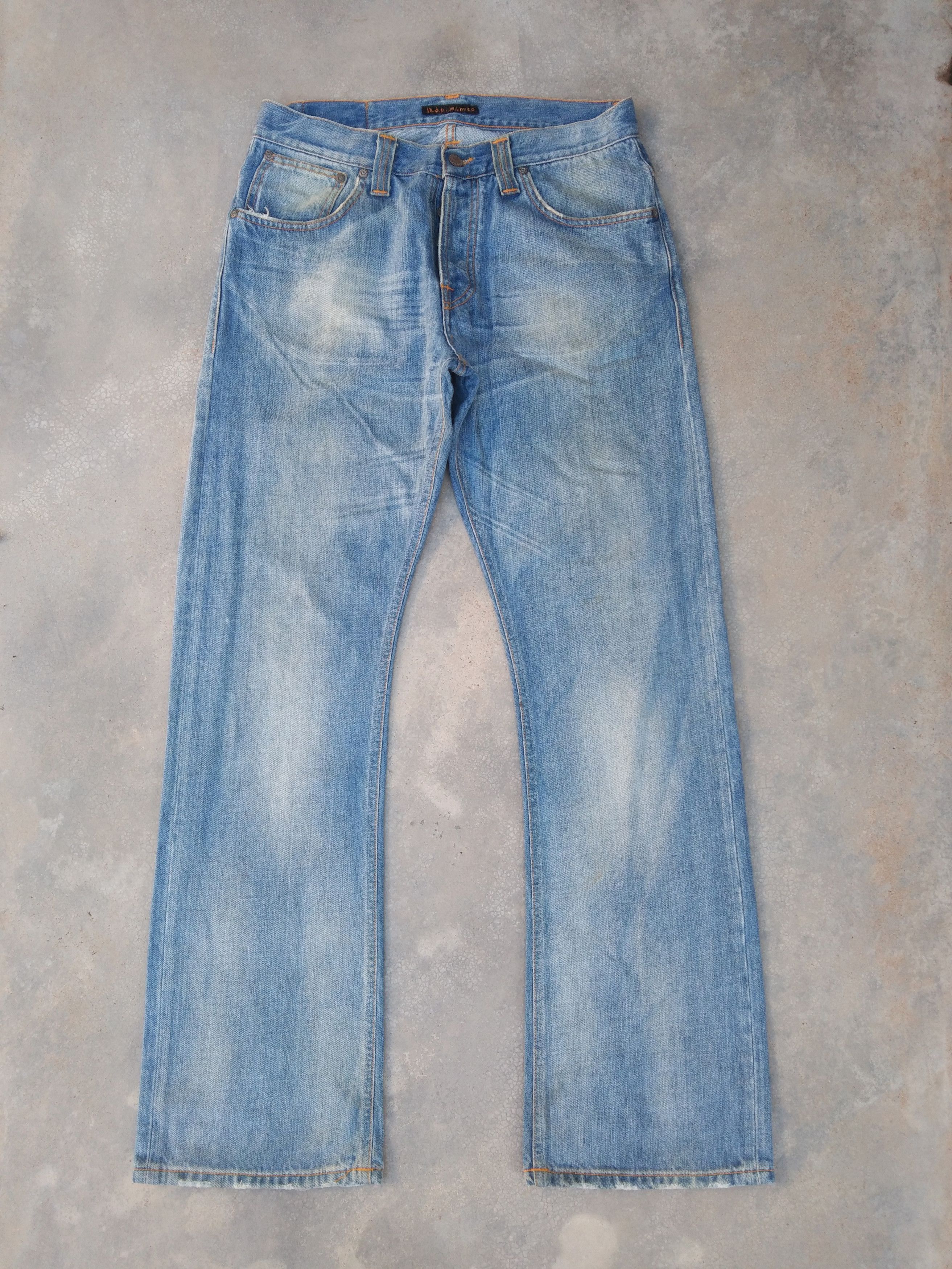 Nudie Jeans Vintage Distressed Nudie Flared Jeans 32x32 | Grailed