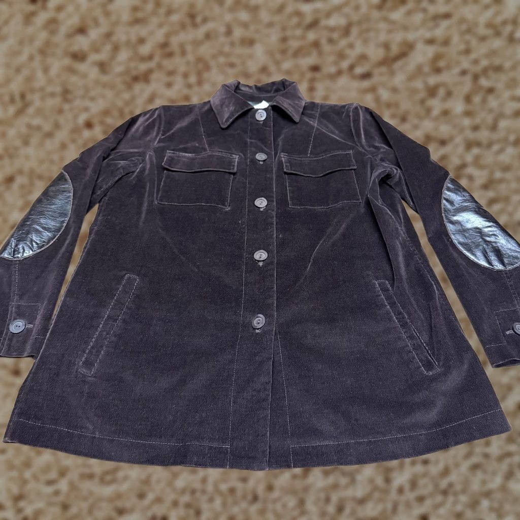Vintage Harve Benard Jacket Womens 10 Brown Corduroy Elbow Patches Button Front Pockets Size L / US 10 / IT 46 - 1 Thumbnail