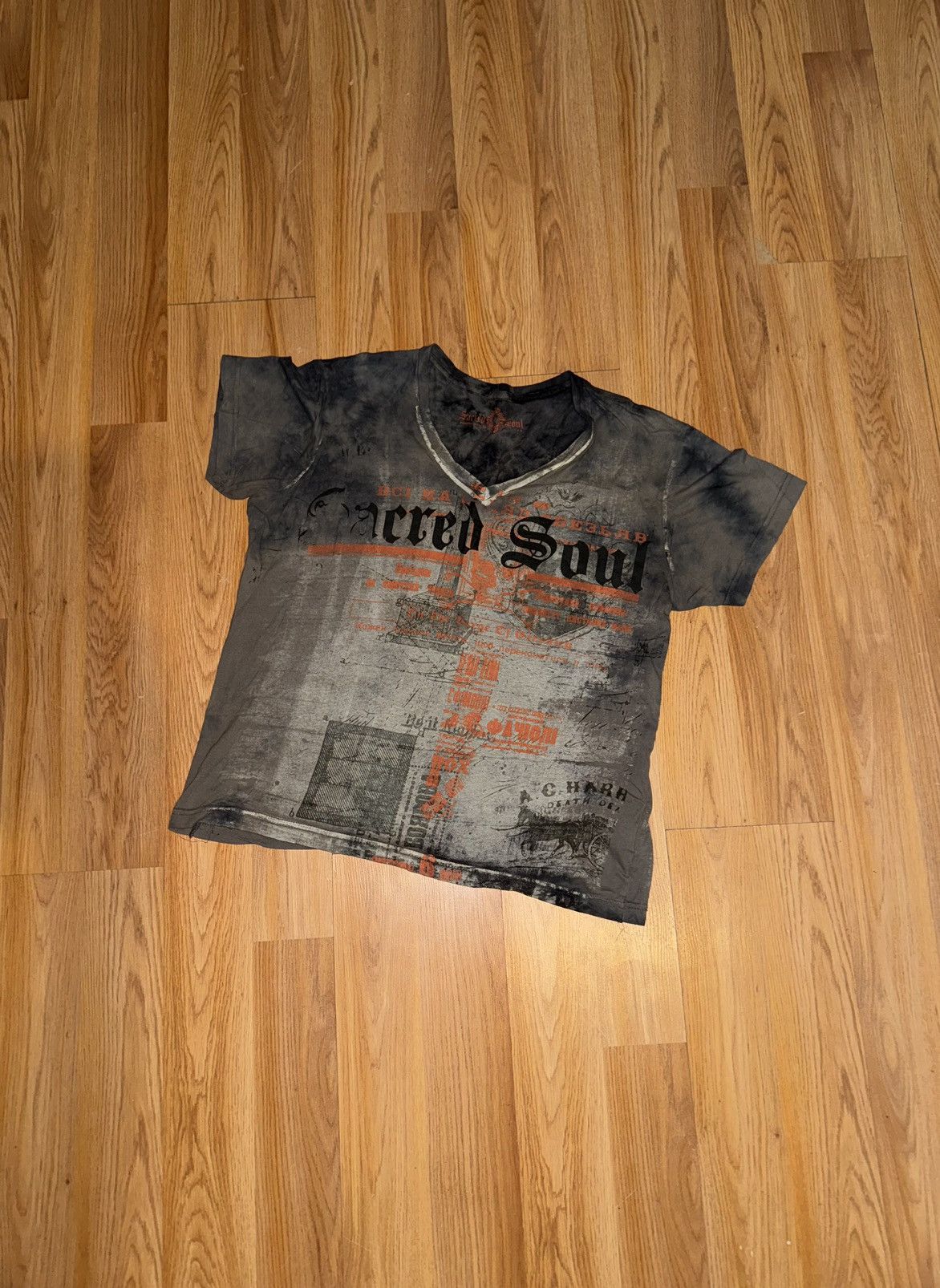 Affliction Sacred Soul V-Neck Top Affliction Style Y2K Size US L / EU 52-54 / 3 - 2 Thumbnail