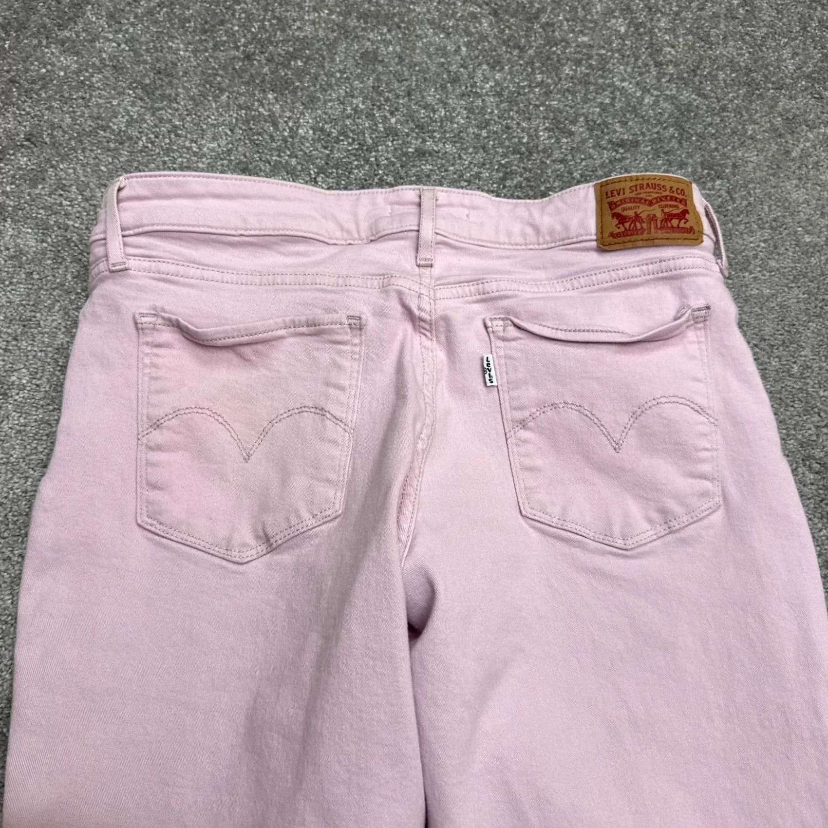 Levi's Levi's 711 Skinny Jeans Womens 30 Light Pink Mid Rise Stretch Denim 5-Pocket City 2000s Mens Women Girls Size 30" / US 8 / IT 44 - 3 Thumbnail