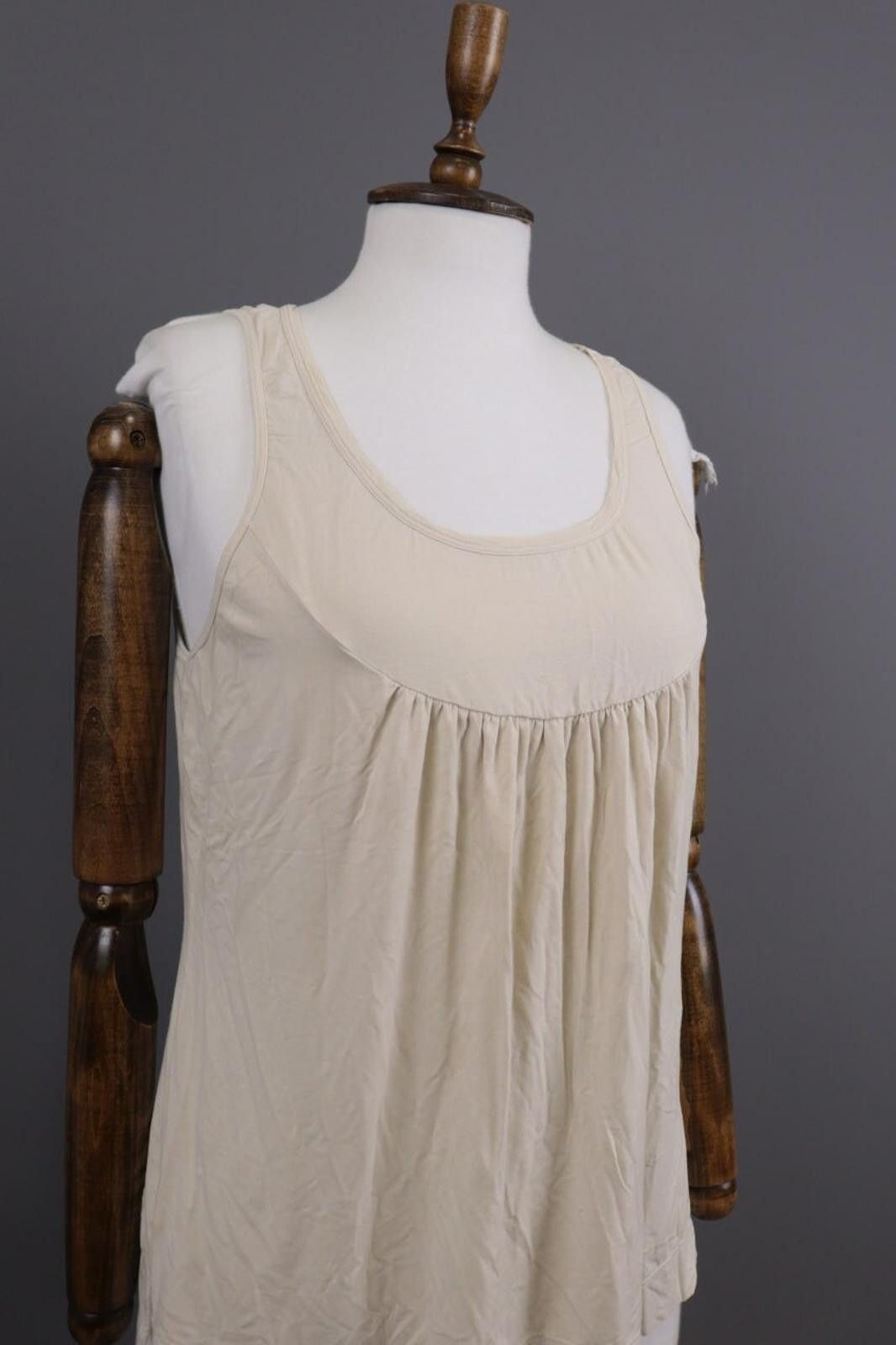 Designer Transit Par Such 134 Beige Summer Top Blouse Size 4 Size S / US 4 / IT 40 - 5 Thumbnail
