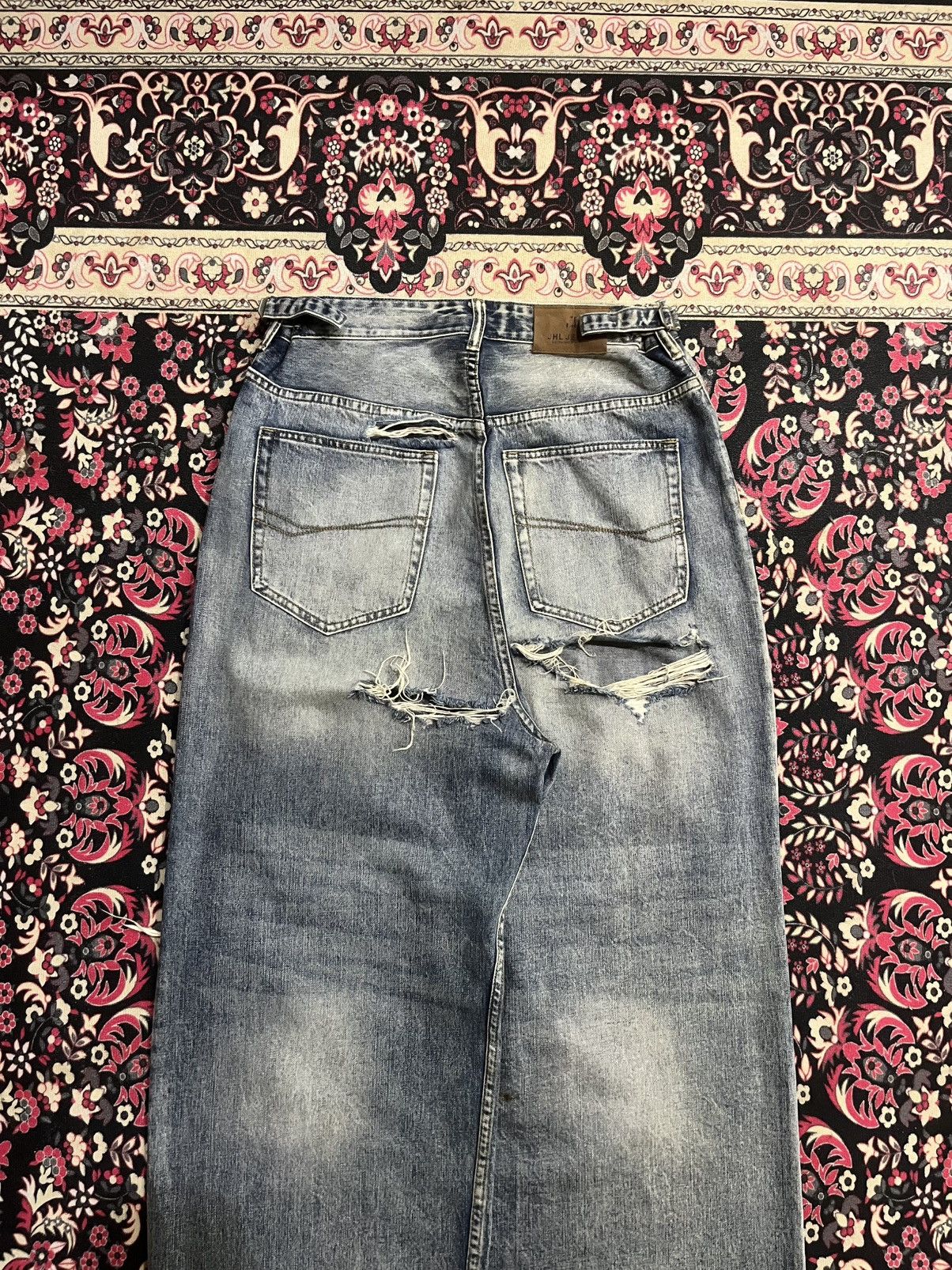 Other ⚡️Baggy⚡️Vintage JHL Jeans Blowout Distress Size US 32 / EU 48 - 8 Thumbnail