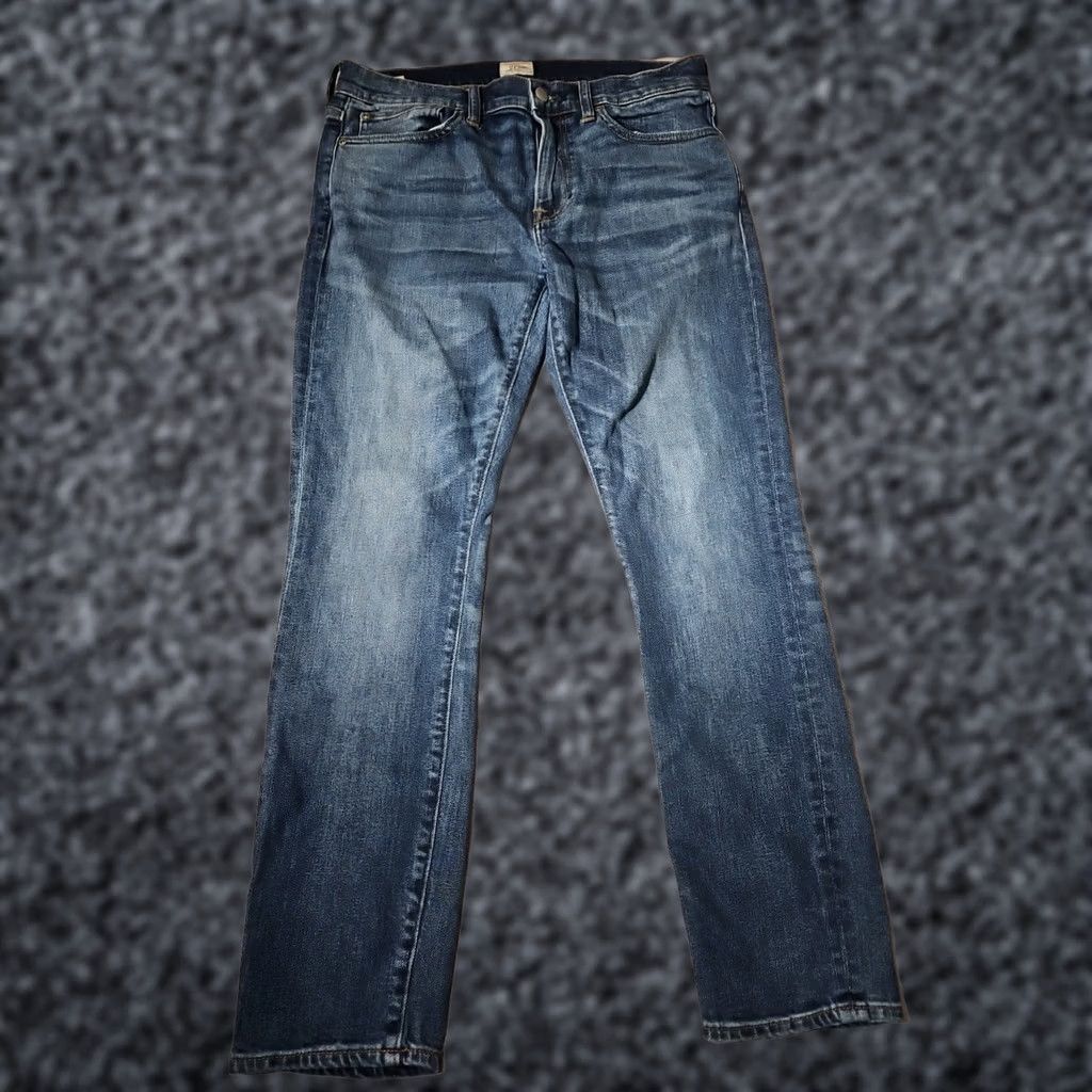 J.Crew J.CREW Jeans Men 33x30 Blue Stretch Kurabo Japanese Denim Casual Whisker Pants Slim Fit 5-Pocket Men’s Blue Jeans Size US 33 - 1 Thumbnail