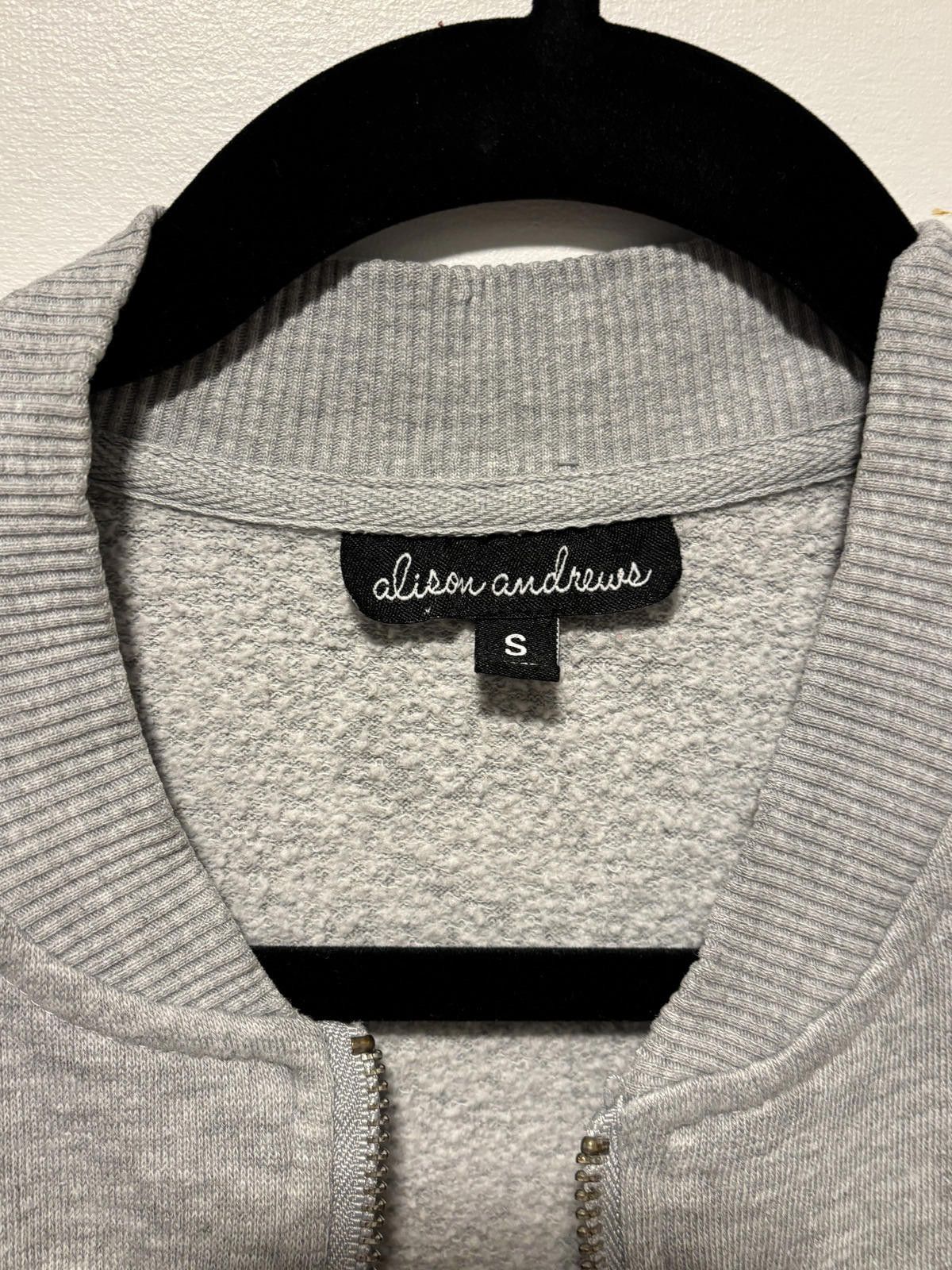 Other Alison Andrews Women's Light Gray Zip-Up Bomber Jacket SizeS Size S / US 4 / IT 40 - 3 Thumbnail