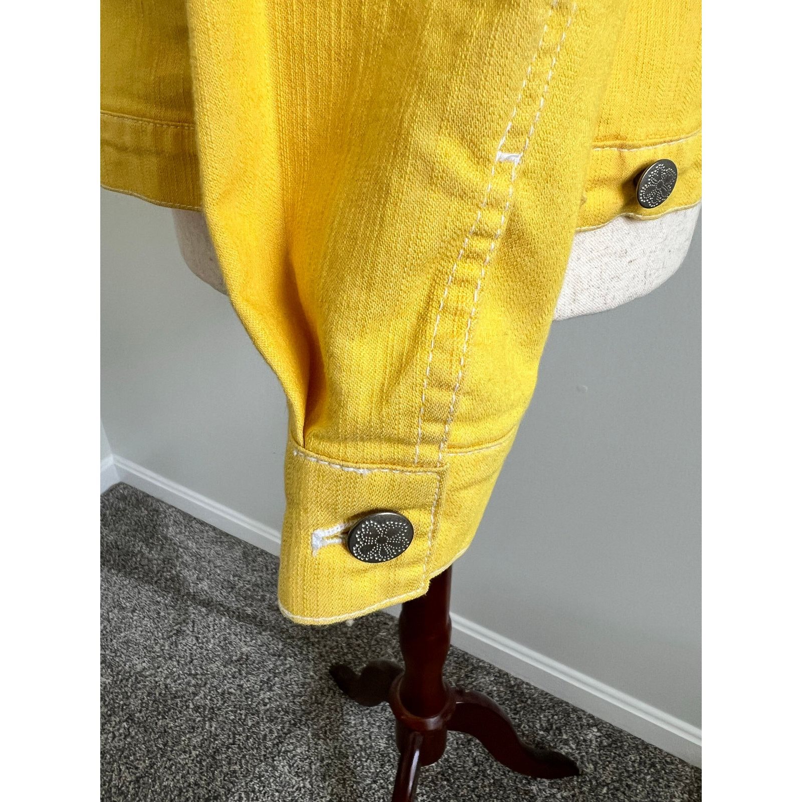 Denim & Co. D & Co Denim & Company Yellow Denim Jacket Large Size L / US 10 / IT 46 - 4 Thumbnail