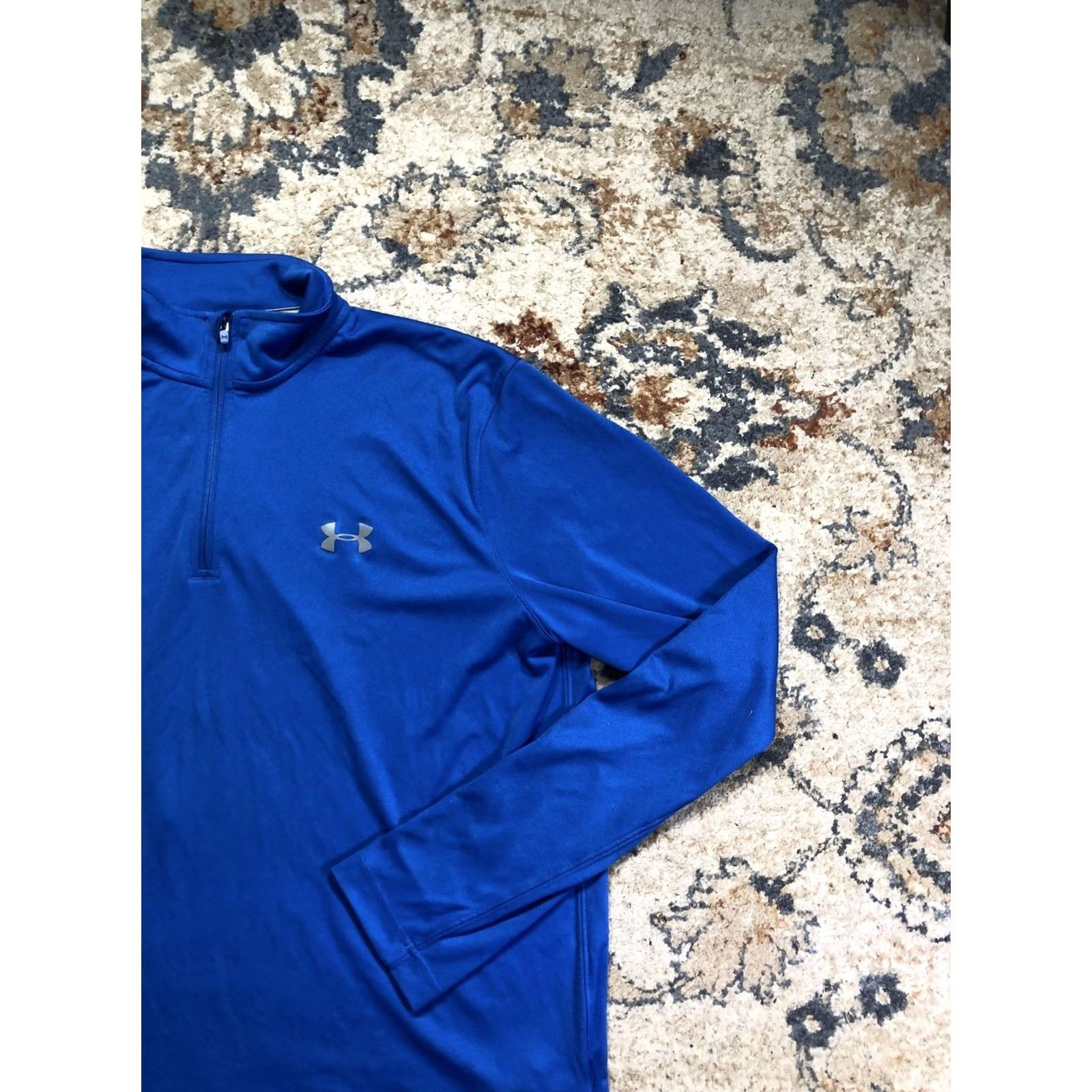 Under Armour Under Armour Shirt Mens XL Blue HeatGear Quarter Zip Long Sleeve Pullover Loose Size US XL / EU 56 / 4 - 4 Thumbnail