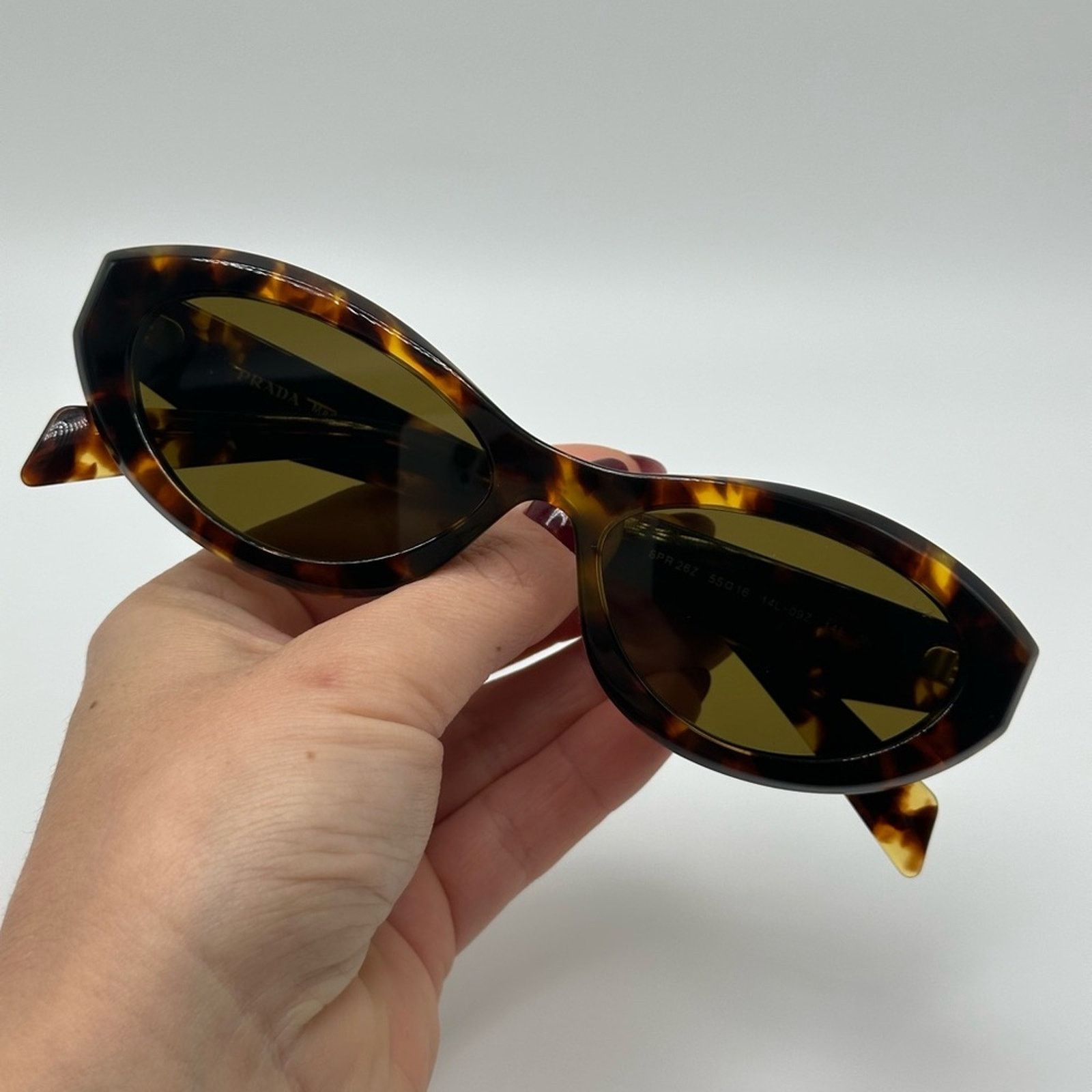 Prada PRADA Sunglasses PR26ZS 14L09Z Honey Tortoise Dark Brown NEW Size ONE SIZE - 8 Thumbnail