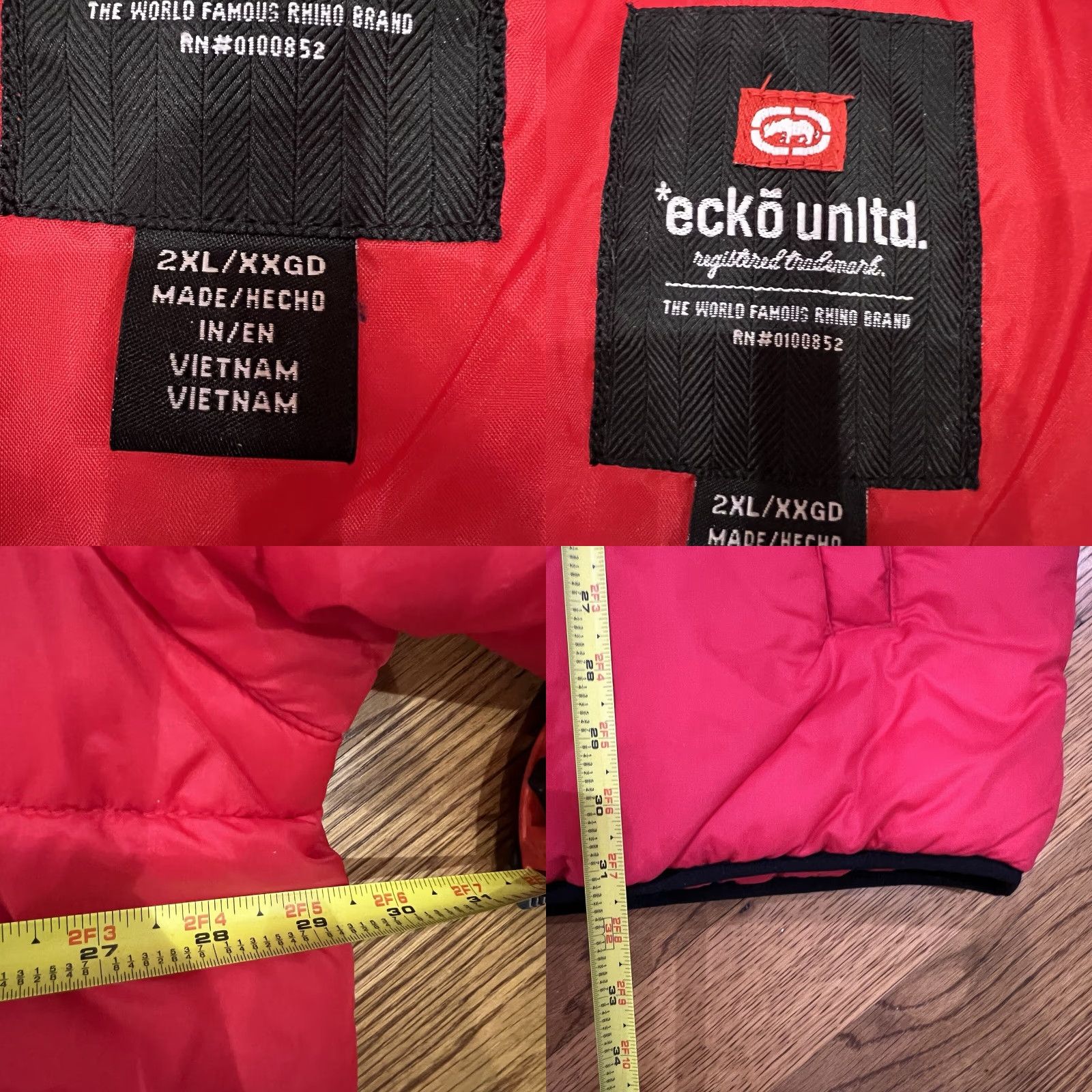 Ecko Unltd. VINTAGE Ecko Unltd. Puffer Jacket Men’s 2XL Winter Red Nylon Full Zip Insulated Casual Outdoor Skiing Size US XXL / EU 58 / 5 - 8 Thumbnail