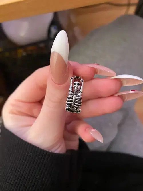 Ring Of Fire Adjustable Skull Bones Ring Size ONE SIZE - 3 Thumbnail