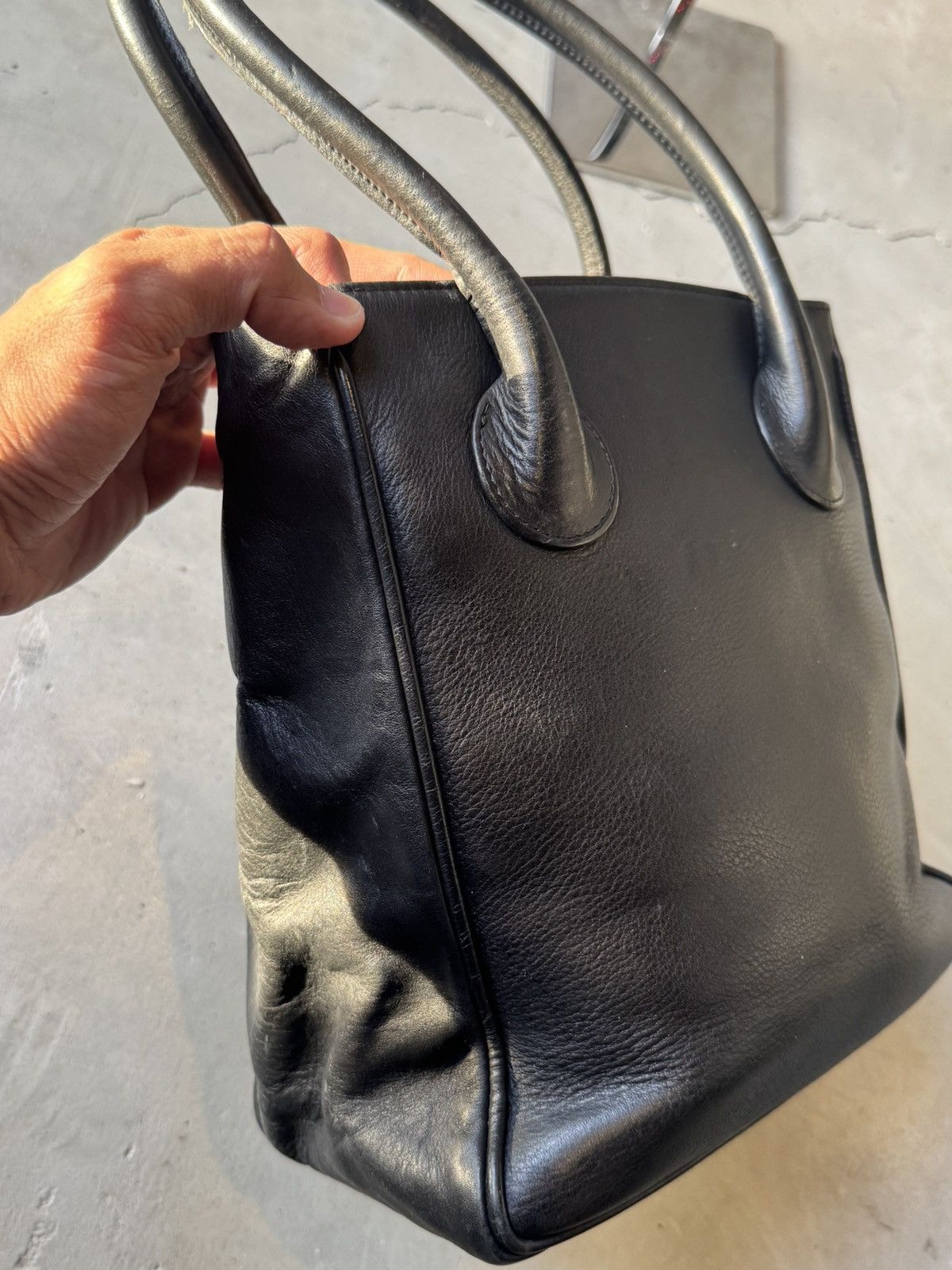 Dior × Vintage Christian Dior handbag, black CD leather, vintage, Size ONE SIZE - 8 Thumbnail