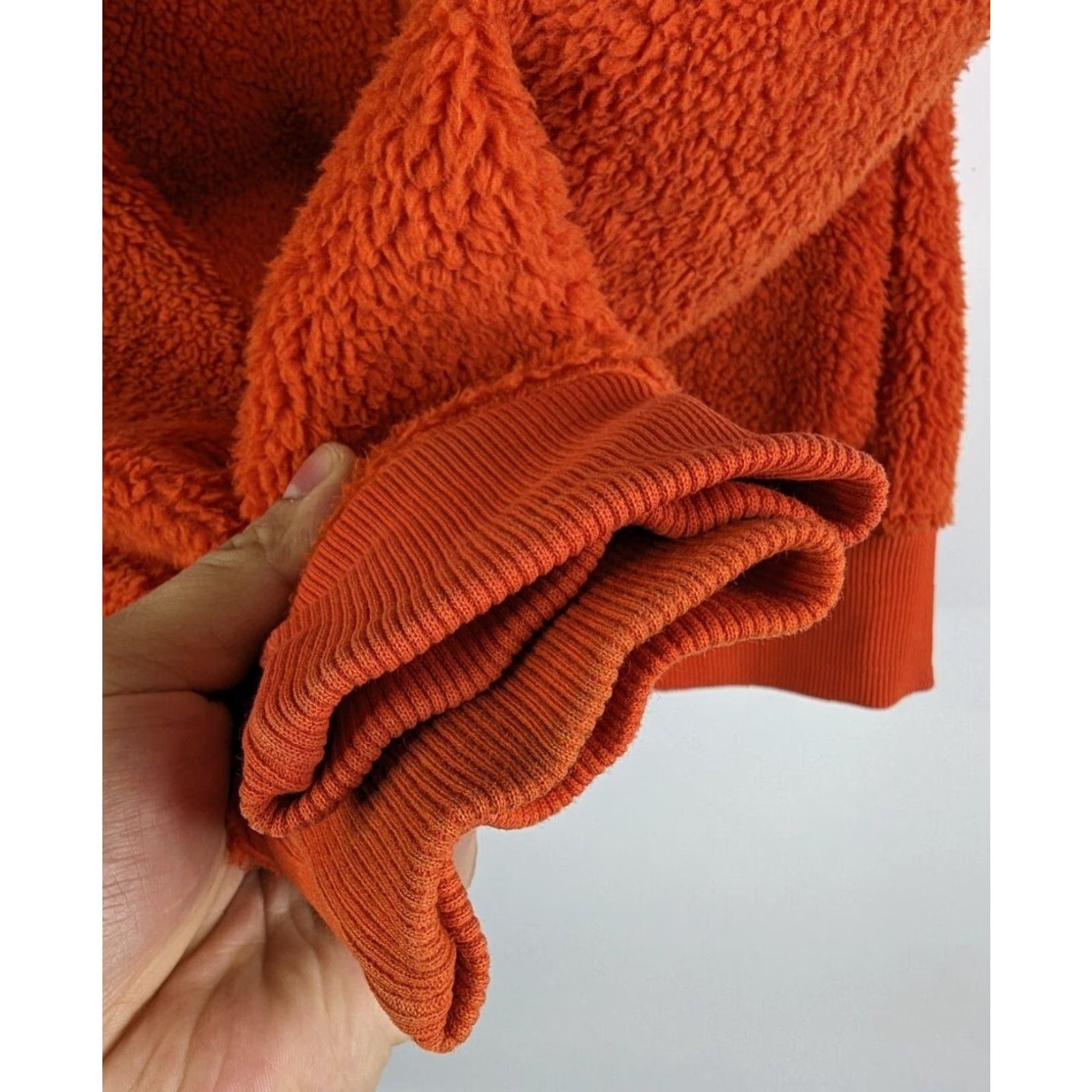 Uniqlo VINTAGE Uniqlo Blocktech Fleece Pile-Lined Zip Hoodie Fleece Jacket Orange XS Women Hoodie Sleeve Long Zip Size XS / US 0-2 / IT 36-38 - 4 Thumbnail