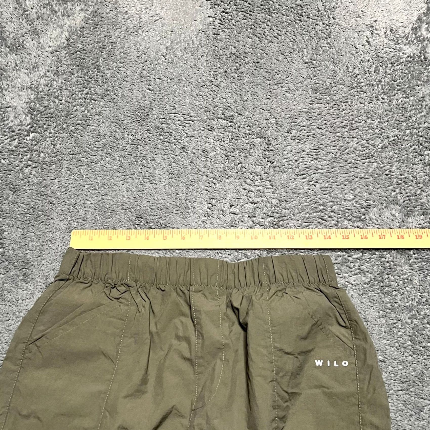 Vintage Wilo The Label Pants Womens Small High Rise Wide Leg Parachute Cargo Green Size 28" / US 6 / IT 42 - 7 Thumbnail