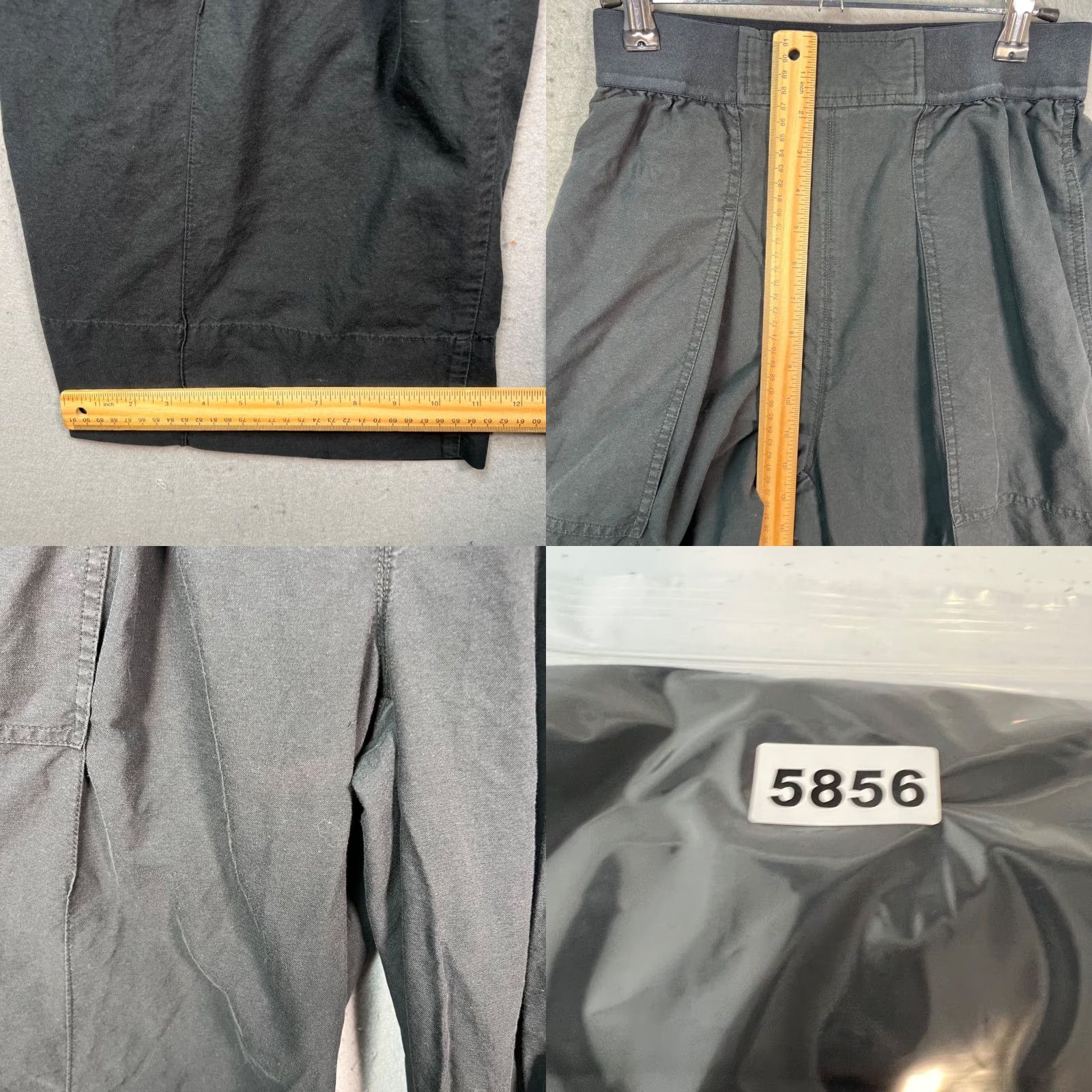 Uniqlo Uniqlo Womens Medium High-Waisted Wide-Leg Dark Gray Pants w/ Elastic Waistband Size 32" / US 10 / IT 46 - 8 Thumbnail