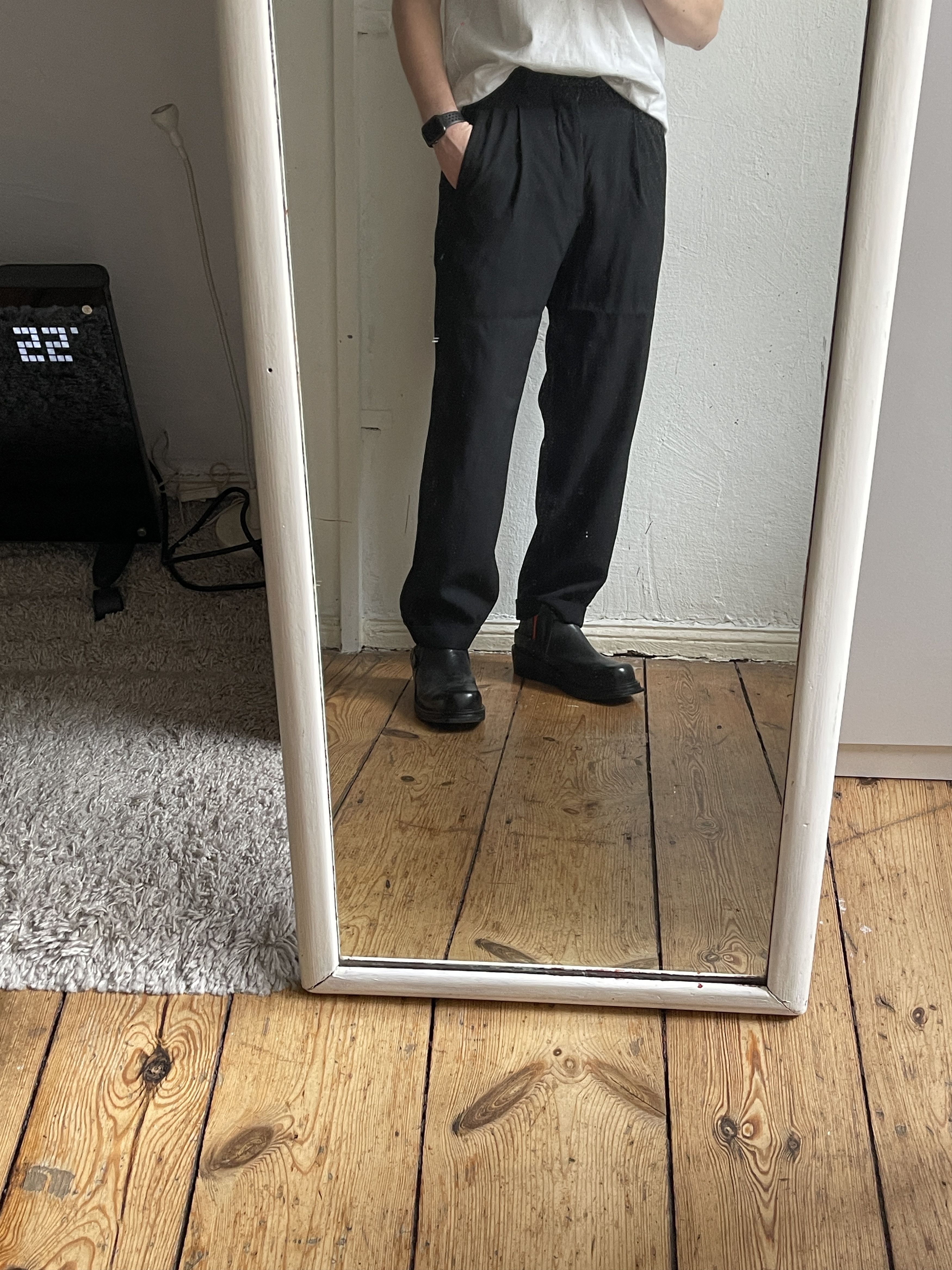 Armani Collezioni × Vintage Armani Collezioni Black Wool High Waist Formal Pants Size US 30 / EU 46 - 1 Thumbnail
