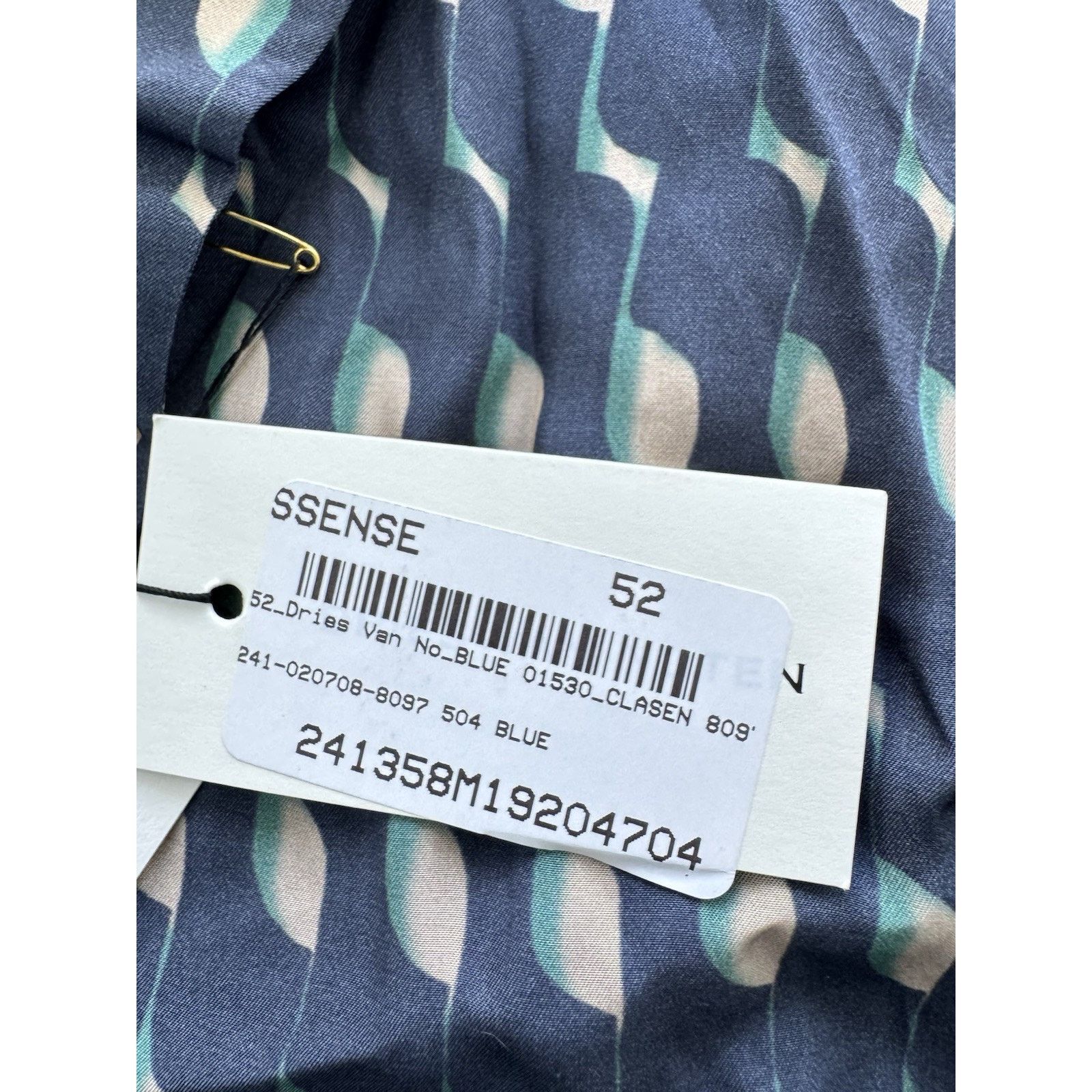 Dries Van Noten Dries Van Noten Blue Graphic Shirt Size 52 NWT Size US L / EU 52-54 / 3 - 5 Thumbnail
