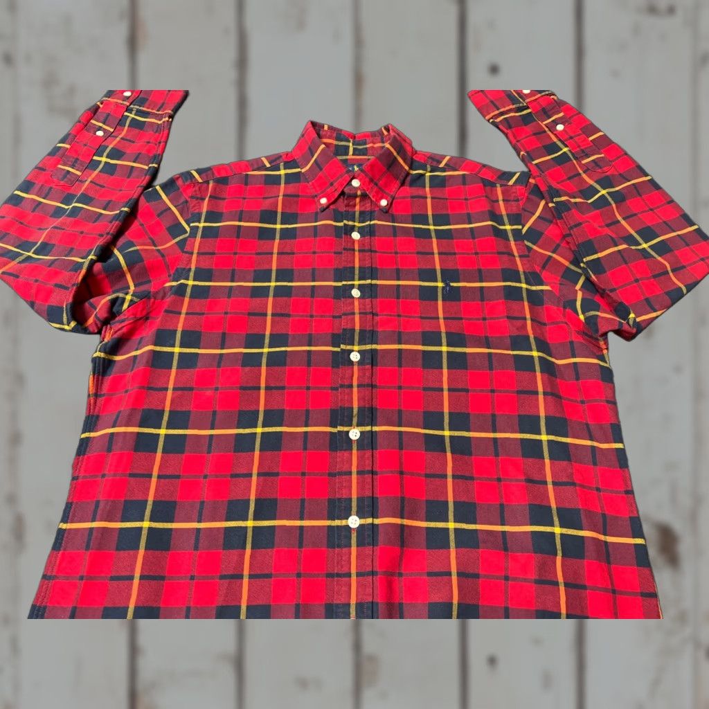 Polo Ralph Lauren Polo Ralph Lauren Men Regular Medium Red Plaid Long Sleeve Button-Up Shirt Size US M / EU 48-50 / 2 - 1 Thumbnail