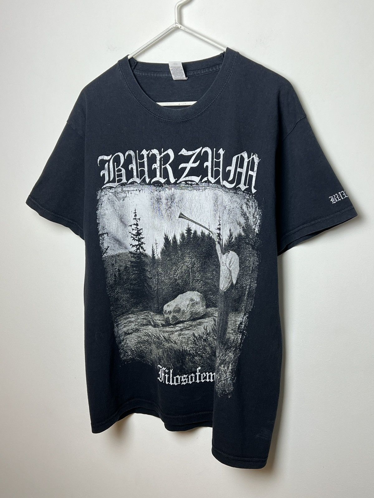 Band Tees burzum filosofem y2k black metal t shirt m-l Size US L / EU 52-54 / 3 - 2 Thumbnail