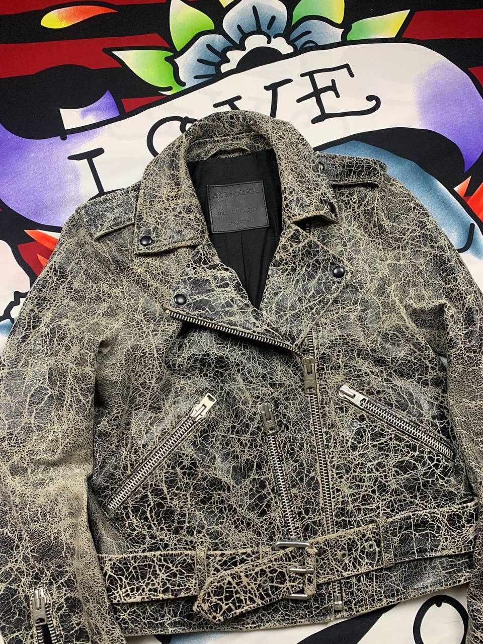 Allsaints Allsaints Balfern Rift biker lamb leather jacket Size 8UK Size S / US 4 / IT 40 - 2 Thumbnail