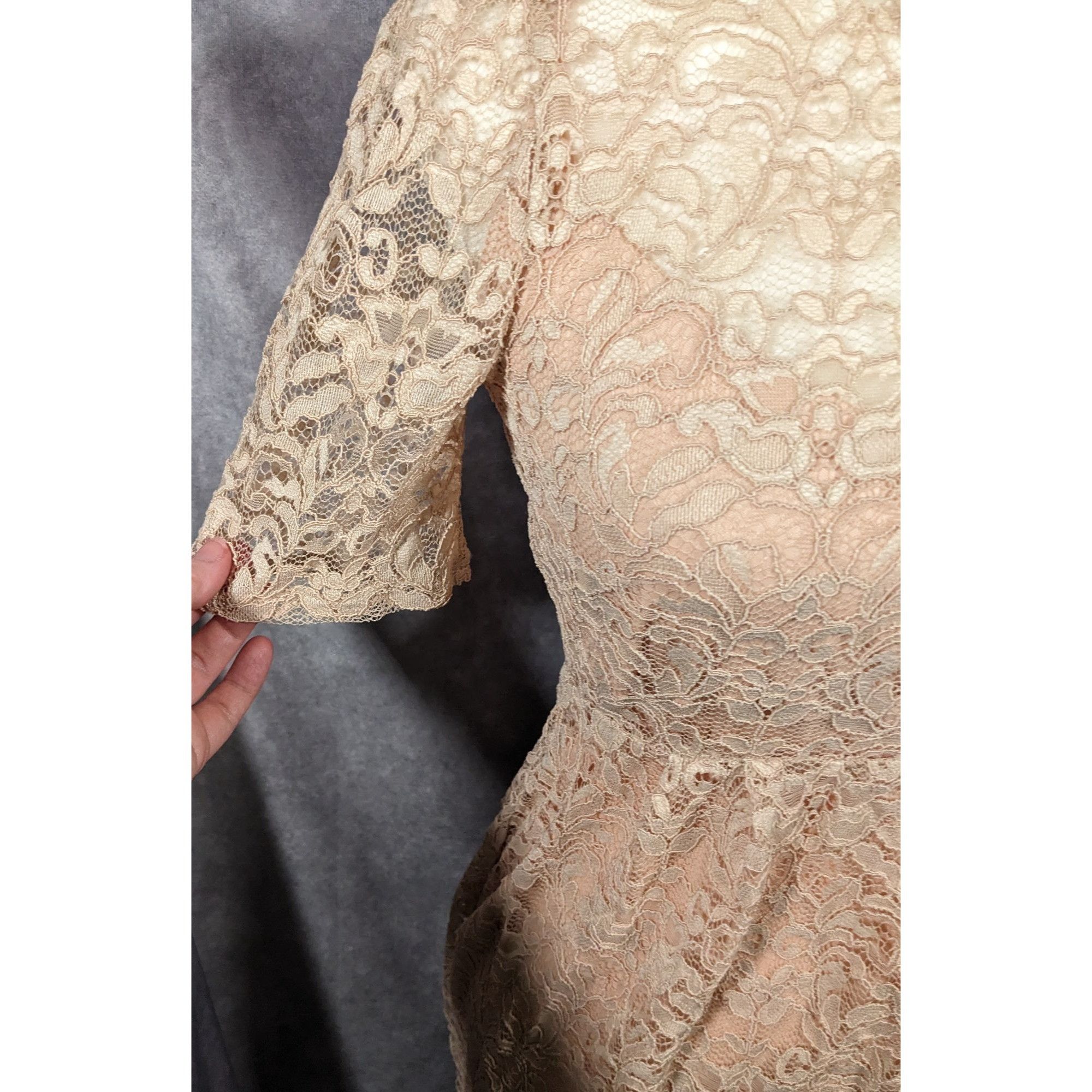 Other Hope And Ivy Cream Floral Lace Keyhole Dress Size 6 Size M / US 6-8 / IT 42-44 - 12 Thumbnail
