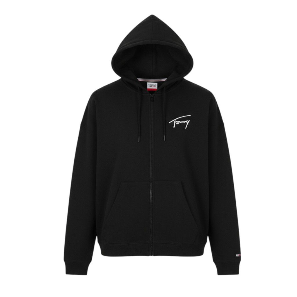 Tommy Hilfiger L Black Full Zip Logo Oversized Hoodie 87416 Size US L / EU 52-54 / 3 - 1 Thumbnail
