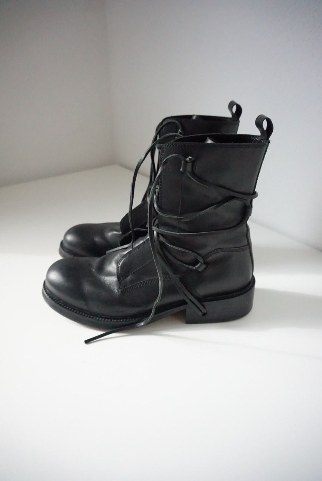 image of Dirk Bikkembergs Black High Steel Heel Shoes Boots, Men's (Size 11)