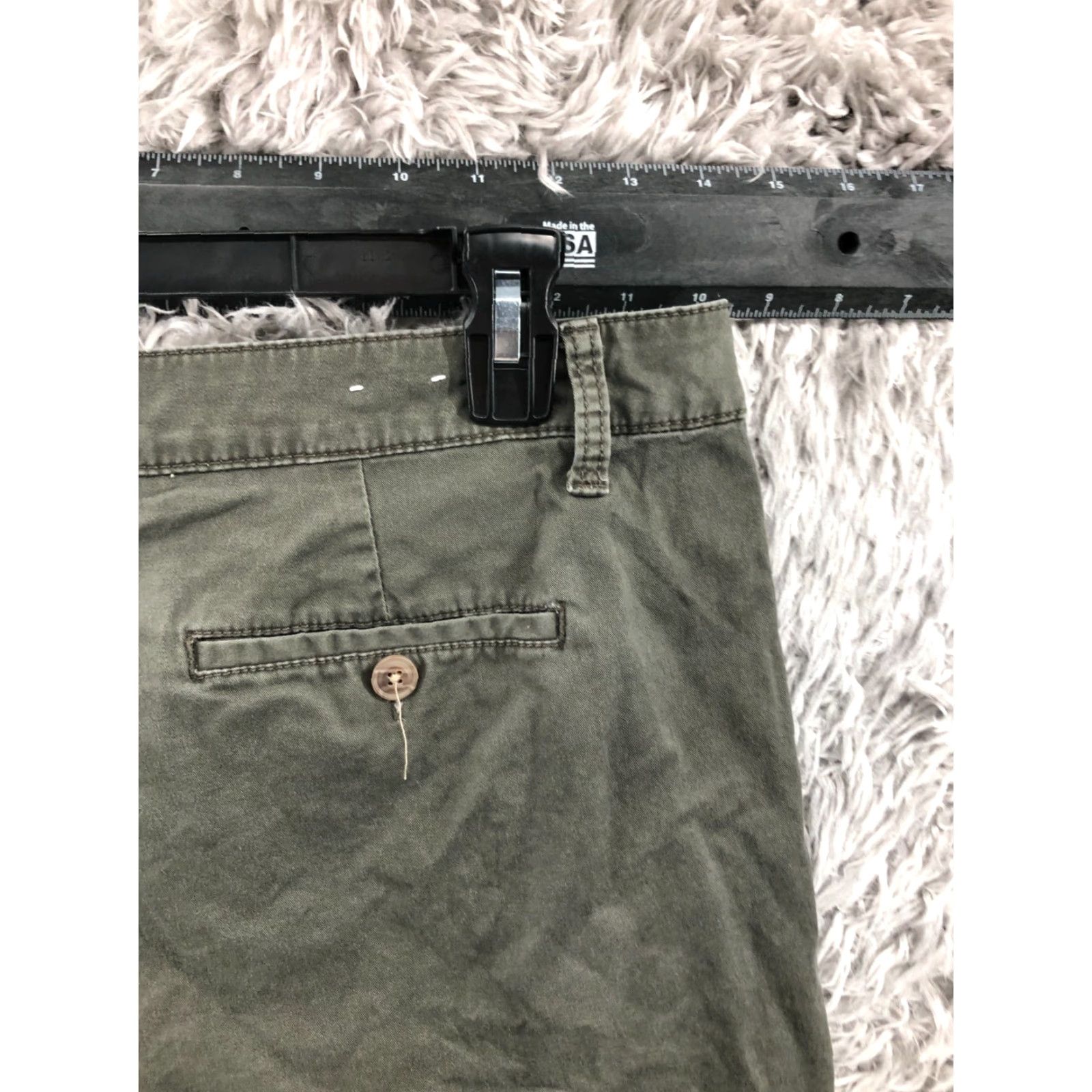 Vintage Sonoma Chino Shorts Womens Size 12 Mid Rise Medium Wash Green 5-Pocket Design Denim Cotton Regular Size 34" / US 12 / IT 48 - 5 Thumbnail