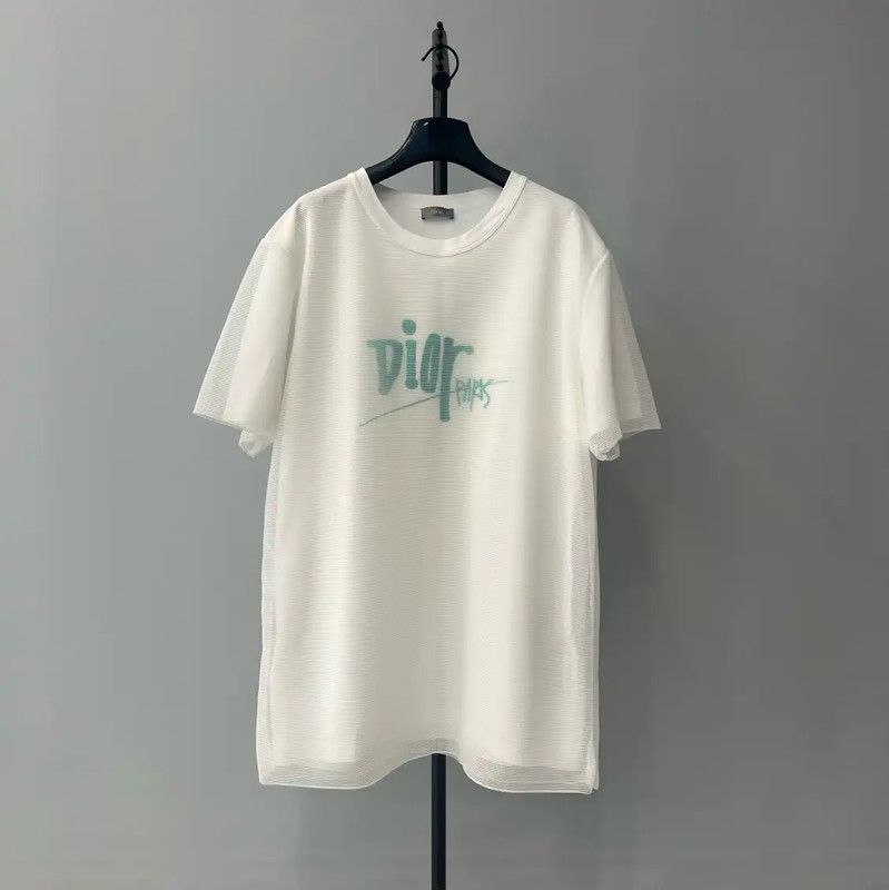 Dior Dior White Cotton Women’s Short Sleeve T-Shirt 0089 Size XXL / US 16-18 / IT 52-54 - 1 Thumbnail