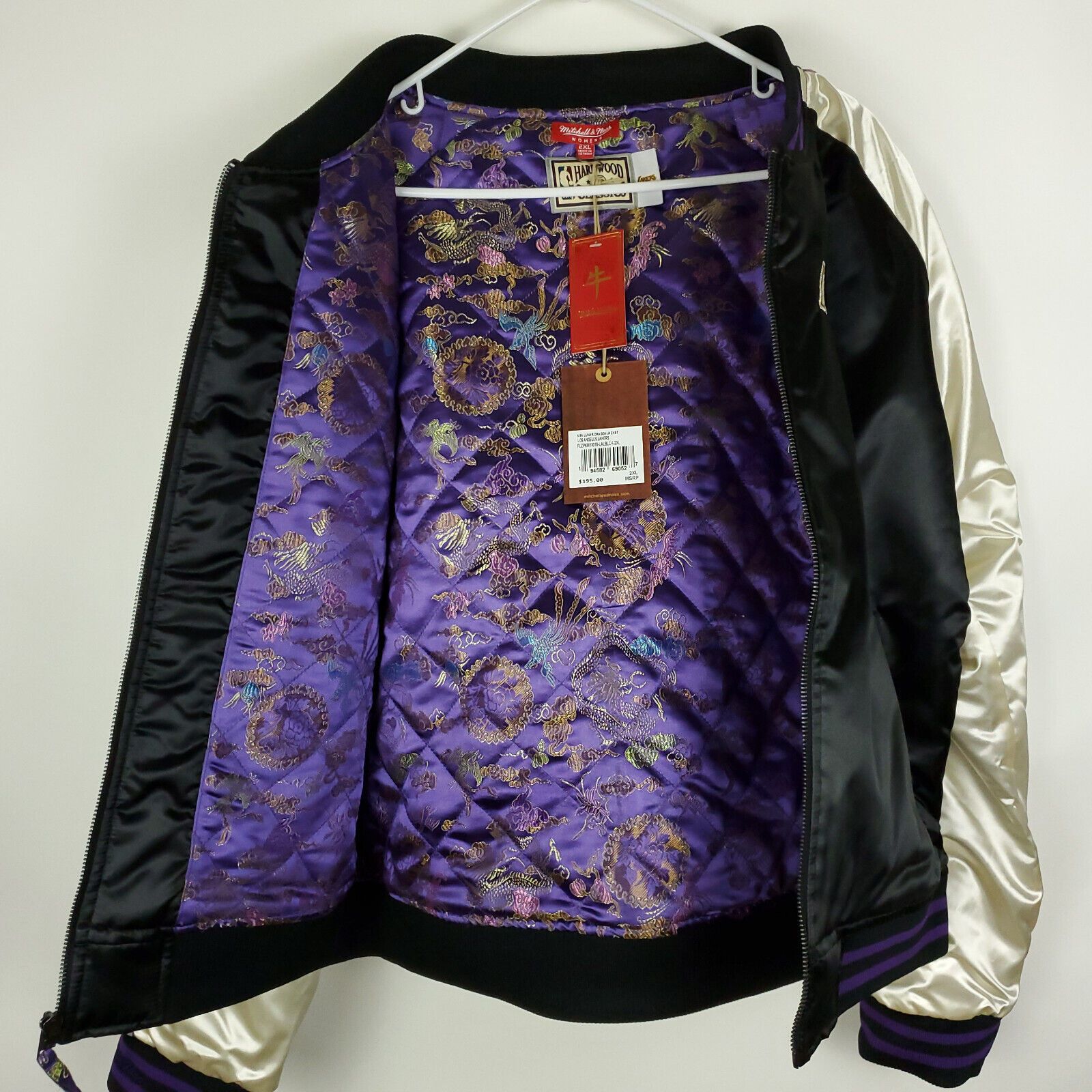 Mitchell & Ness LA Lakers Mitchell & Ness Lunar Year Jacket 2XL NWT Size XXL / US 16-18 / IT 52-54 - 7 Thumbnail