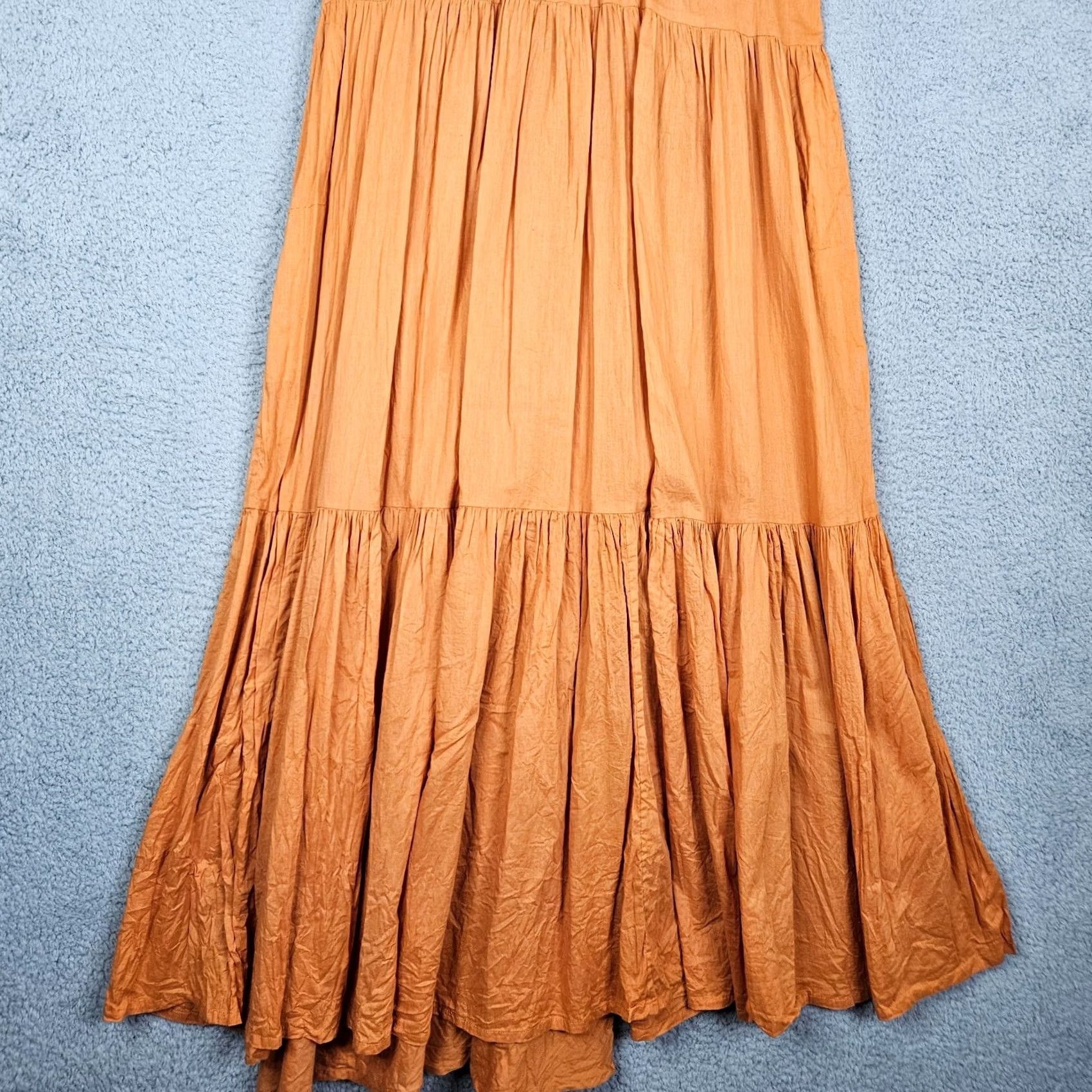 Vintage Matta Women's V-Neck Maxi Sleeveless Circe Dress S Orange Solid Dress Maxi Women's S Orange Circe 90s? Size S / US 4 / IT 40 - 5 Thumbnail