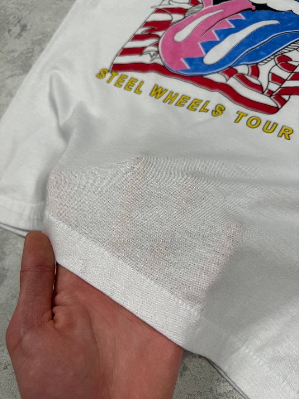The Rolling Stones Vintage Rolling Stones Steel Wheels Tour 1989 T-Shirt Size M Size US M / EU 48-50 / 2 - 7 Thumbnail