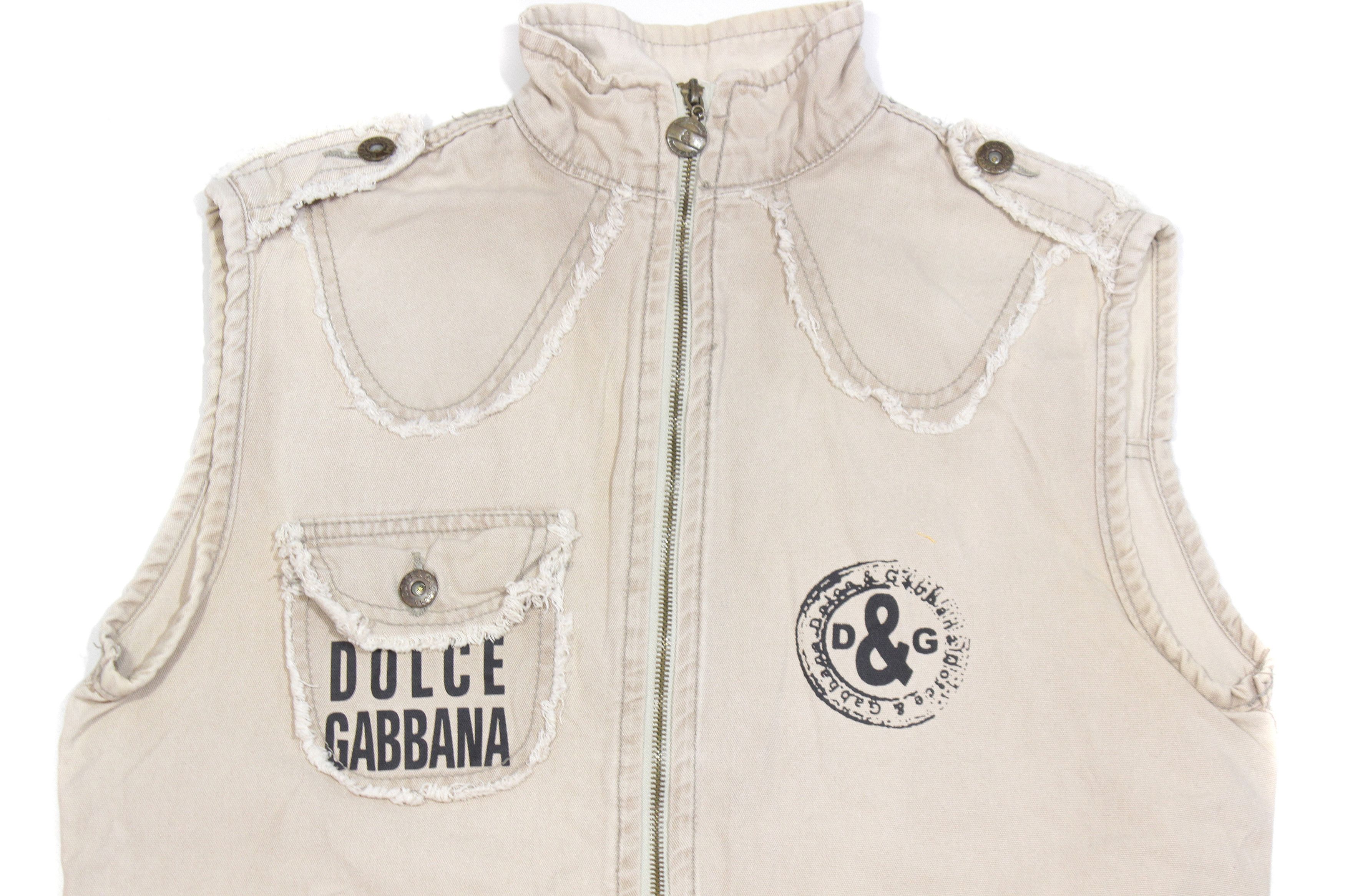 Dolce & Gabbana 90S DG Big Logo Y2K Vest Vintage Size US M / EU 48-50 / 2 - 3 Thumbnail