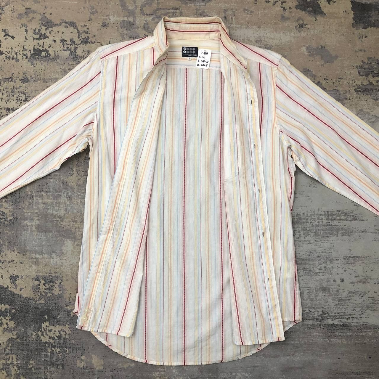 Takeo Kikuchi T481 TAKEO KIKUCHI STRIPED SHIRTS Size US L / EU 52-54 / 3 - 3 Thumbnail