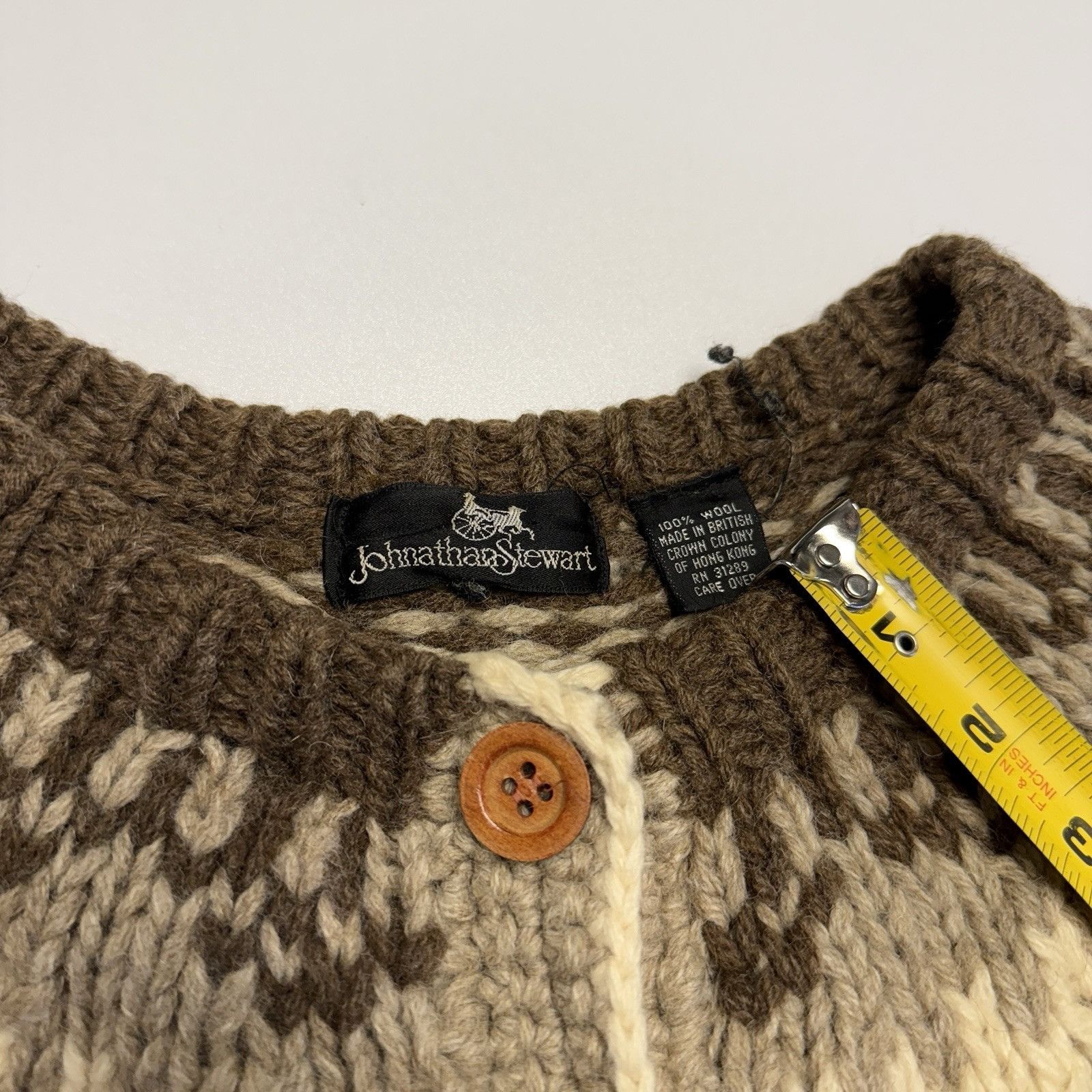 Vintage Vintage Cowichan Knit Sweater Womens Button Up Johnathan Ste Size S / US 4 / IT 40 - 3 Thumbnail