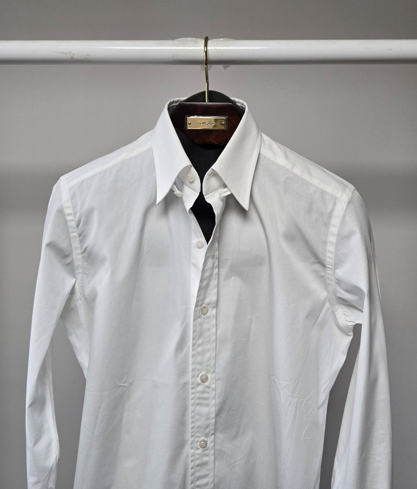 Tom Ford o1sm1stk0824 007 Edition Tab Collar Cotton Shirt in White Size US L / EU 52-54 / 3 - 2 Thumbnail