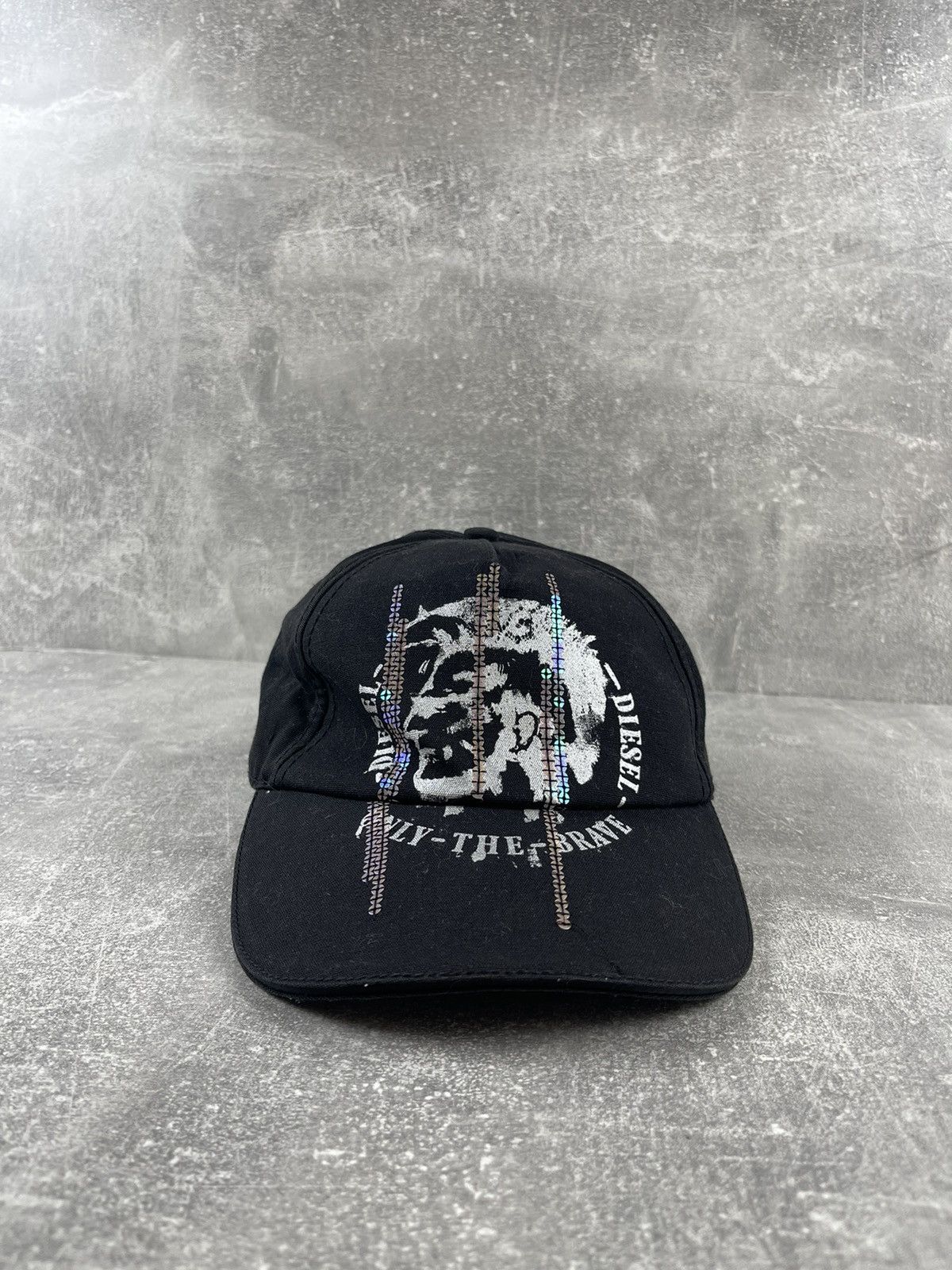 Diesel Diesel Black Baseball Cap Beaded Logo Embroidered Adjustable Size ONE SIZE - 2 Thumbnail