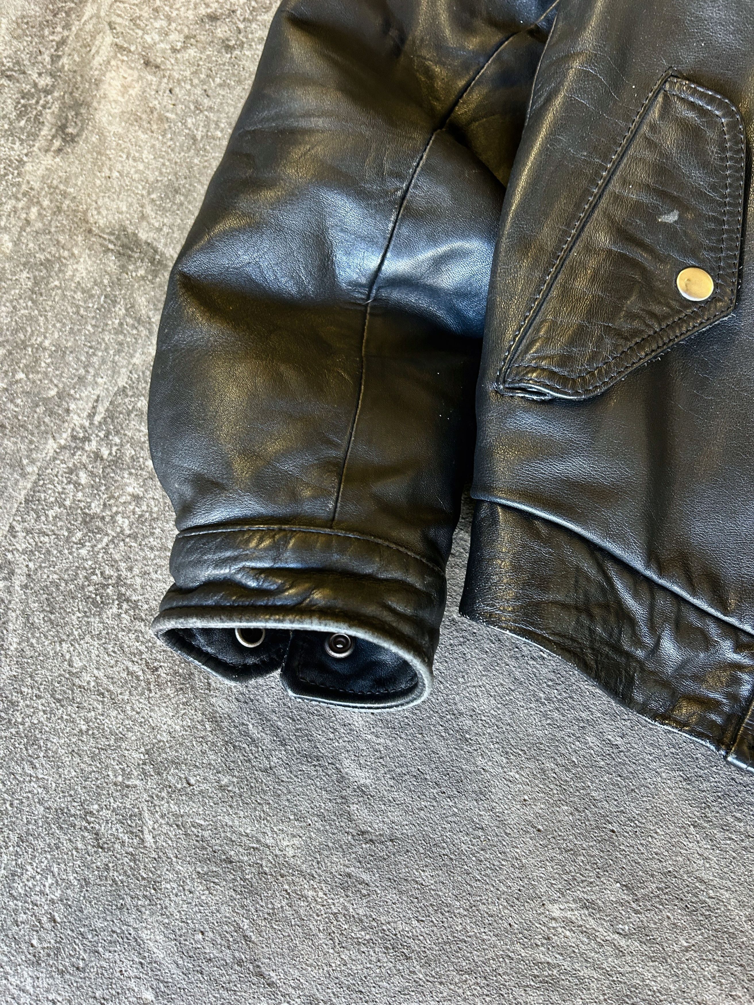 Japanese Brand Vintage Leather Cafe Racer Jacket Minimal Biker Style Size US M / EU 48-50 / 2 - 9 Thumbnail