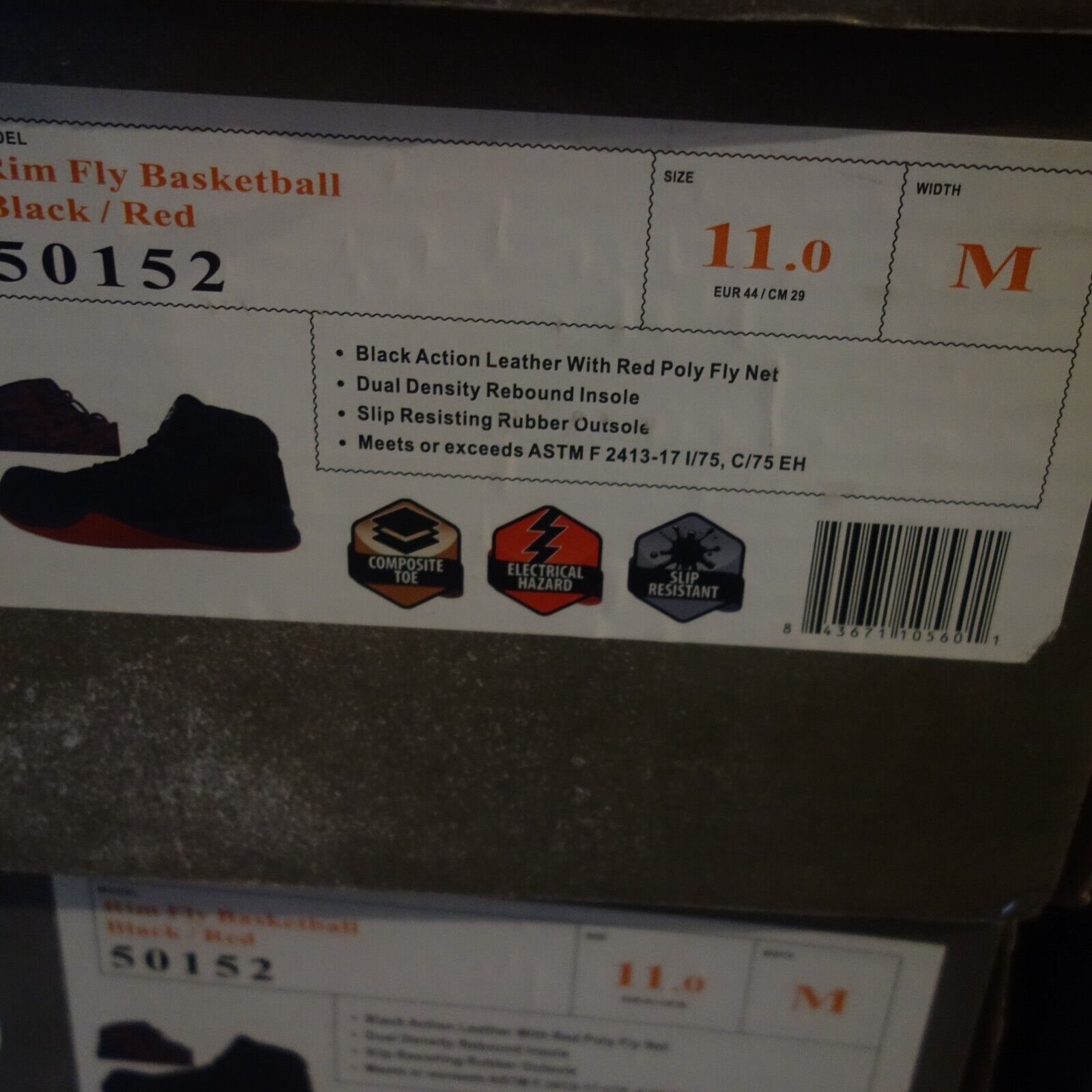 Other NEW Hoss Boots Rim Fly Black Red High Top Composite Toe Size US 11 / EU 44 - 7 Thumbnail