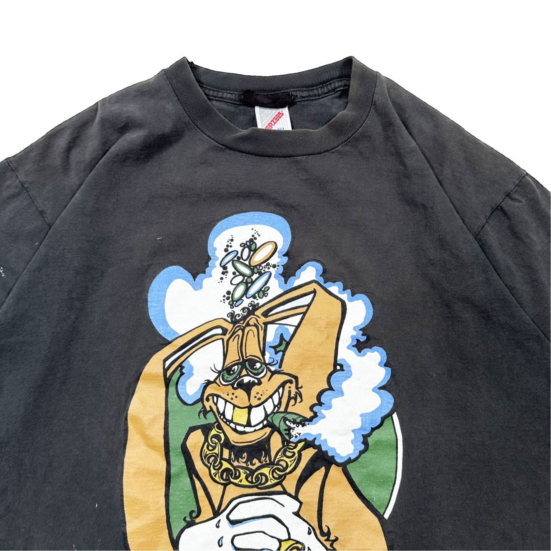 Vintage Vintage 90s Single Stitch Cat Weed Graphic T Shirt Size US XL / EU 56 / 4 - 2 Thumbnail