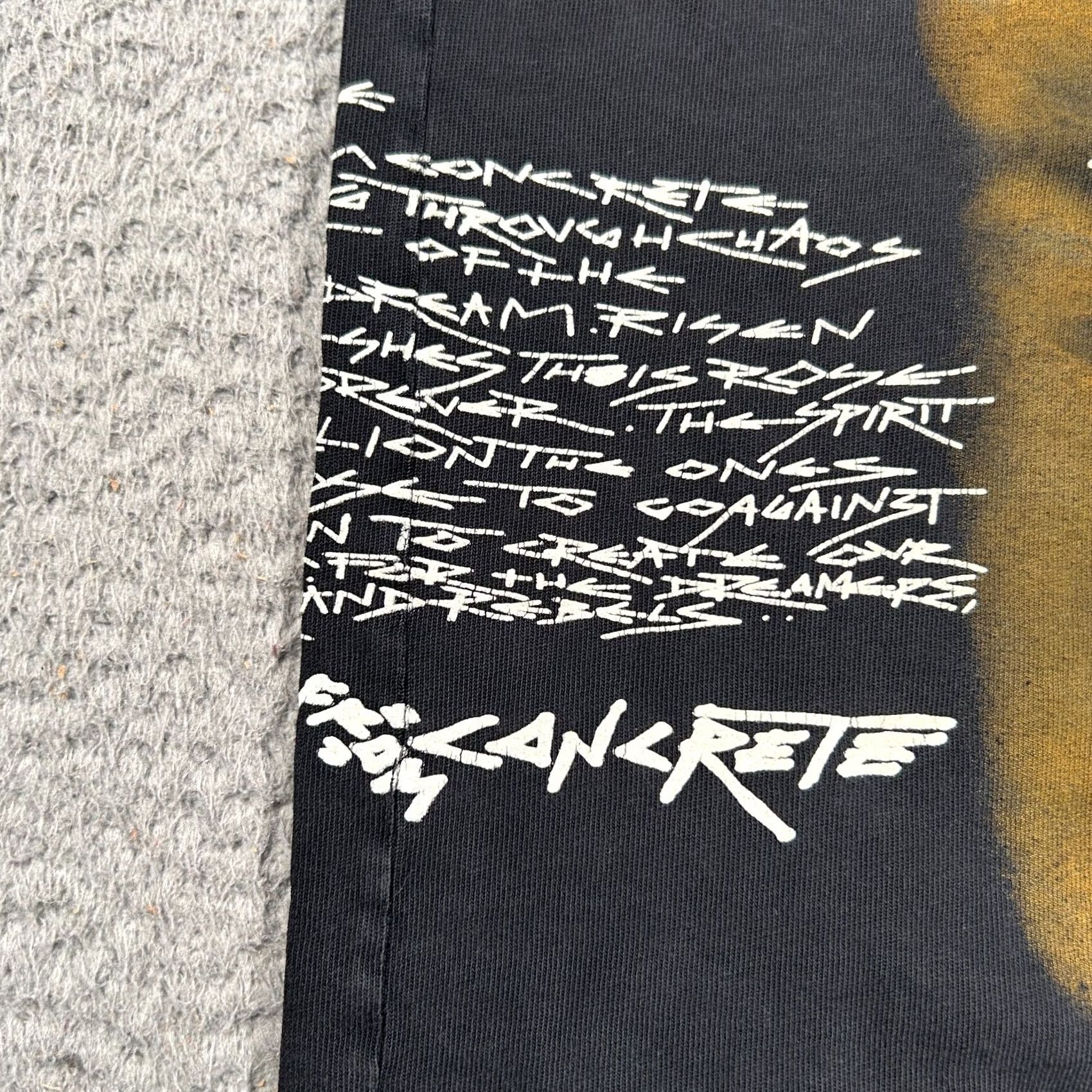 Vintage Civil Regime Roses From Concrete T-Shirt Men Black Graphic Print Crew Neck Short Sleeve L Size US L / EU 52-54 / 3 - 5 Thumbnail