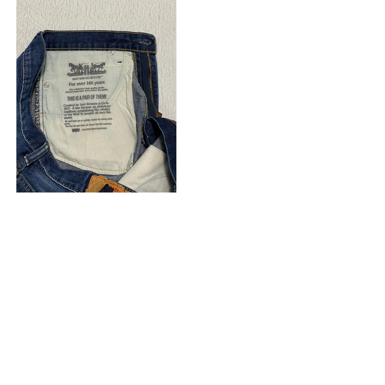 Levi's Levi's 513 Slim Straight Jeans Men's Blue 34×32 Denim 5-Pocket Regular Slim Medium Wash + Logo Size US 34 / EU 50 - 9 Thumbnail