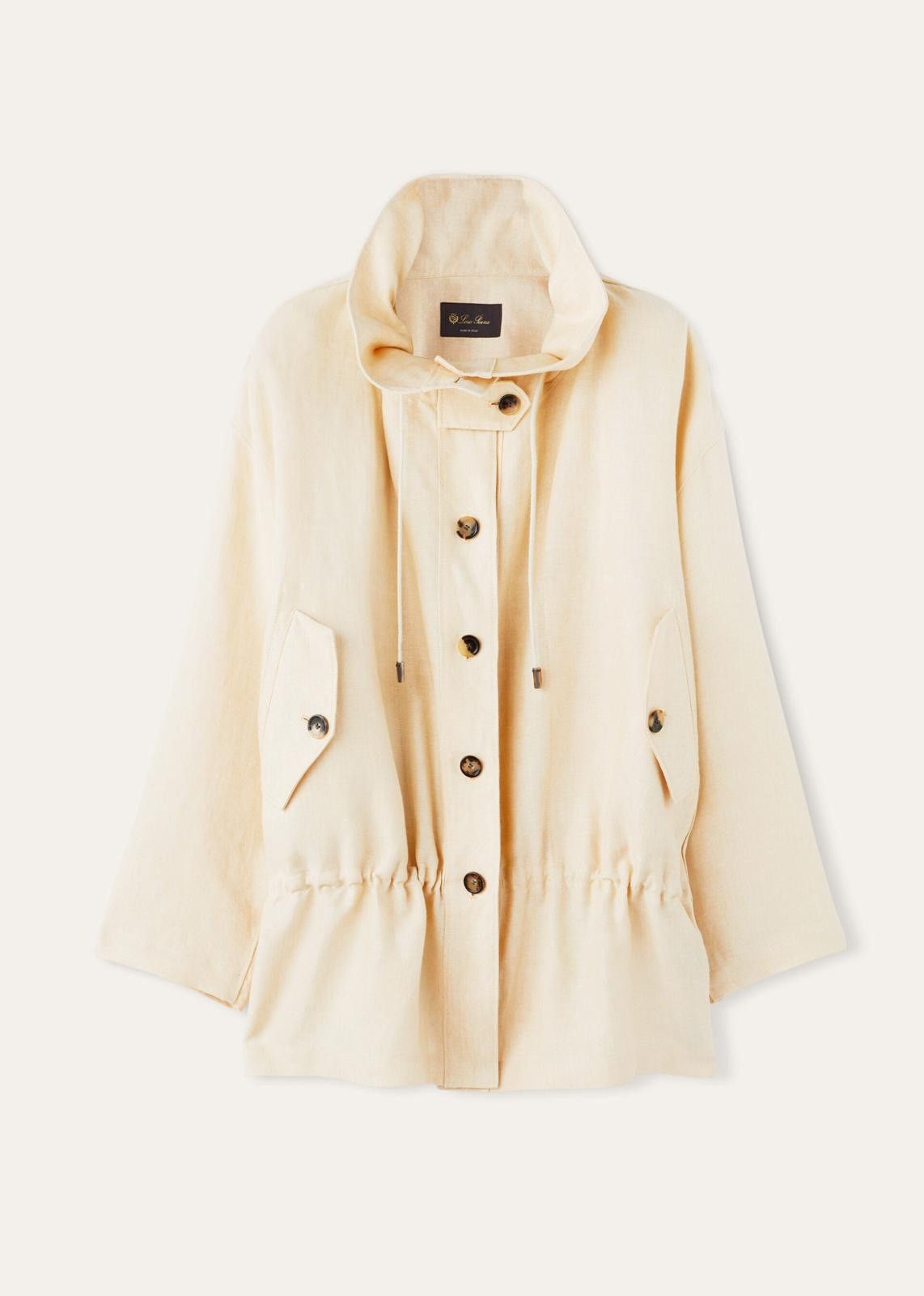 Loro Piana o1srvl11e0425 FAN7062 Dominick Jacket in Light Beige Size L / US 10 / IT 46 - 1 Thumbnail