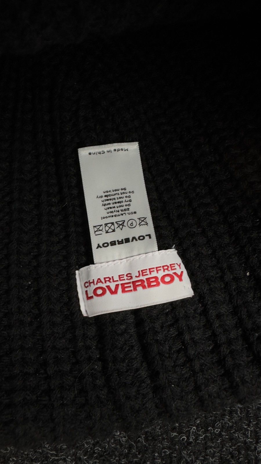 Charles Jeffrey LOVERBOY Charles Jeffrey LOVERBOY Cat Ear Beanie Black Knit Hat OS Size ONE SIZE - 6 Thumbnail