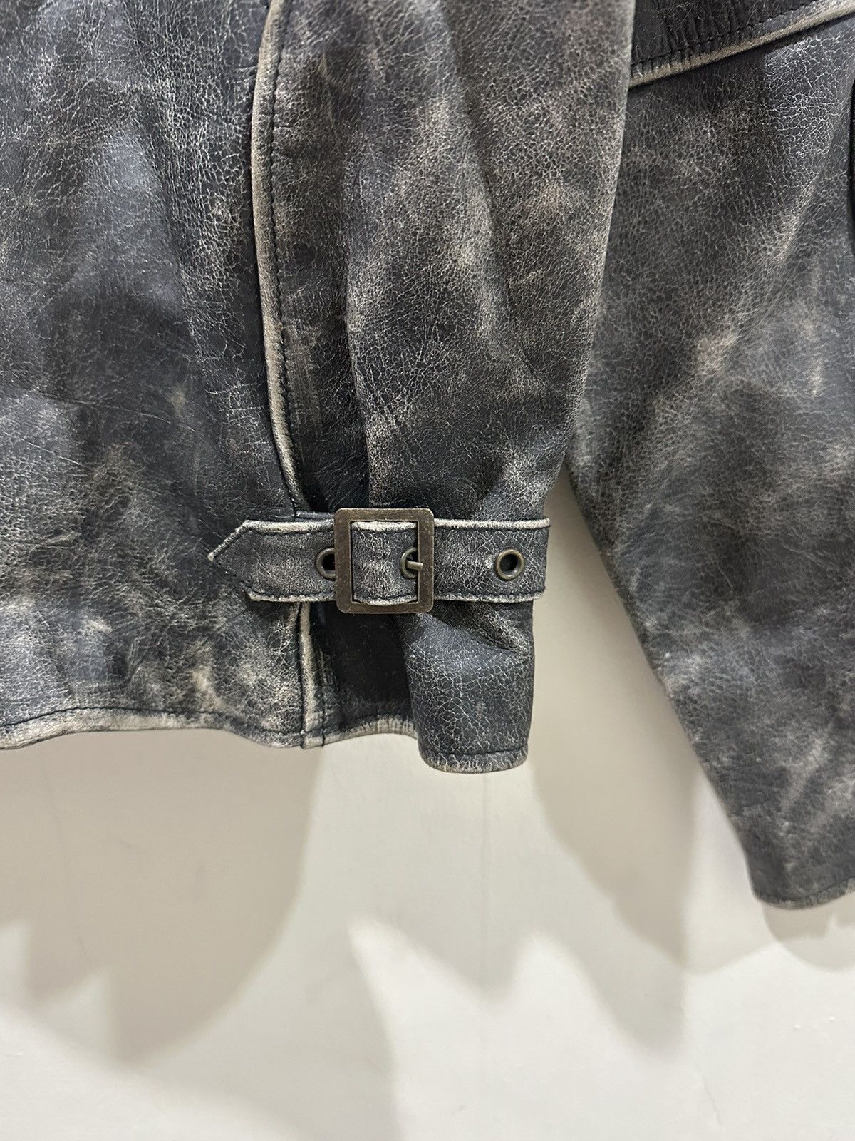 Japanese Brand VTG Genuine Leather Motorcycles Distress Jacket Size US L / EU 52-54 / 3 - 13 Thumbnail