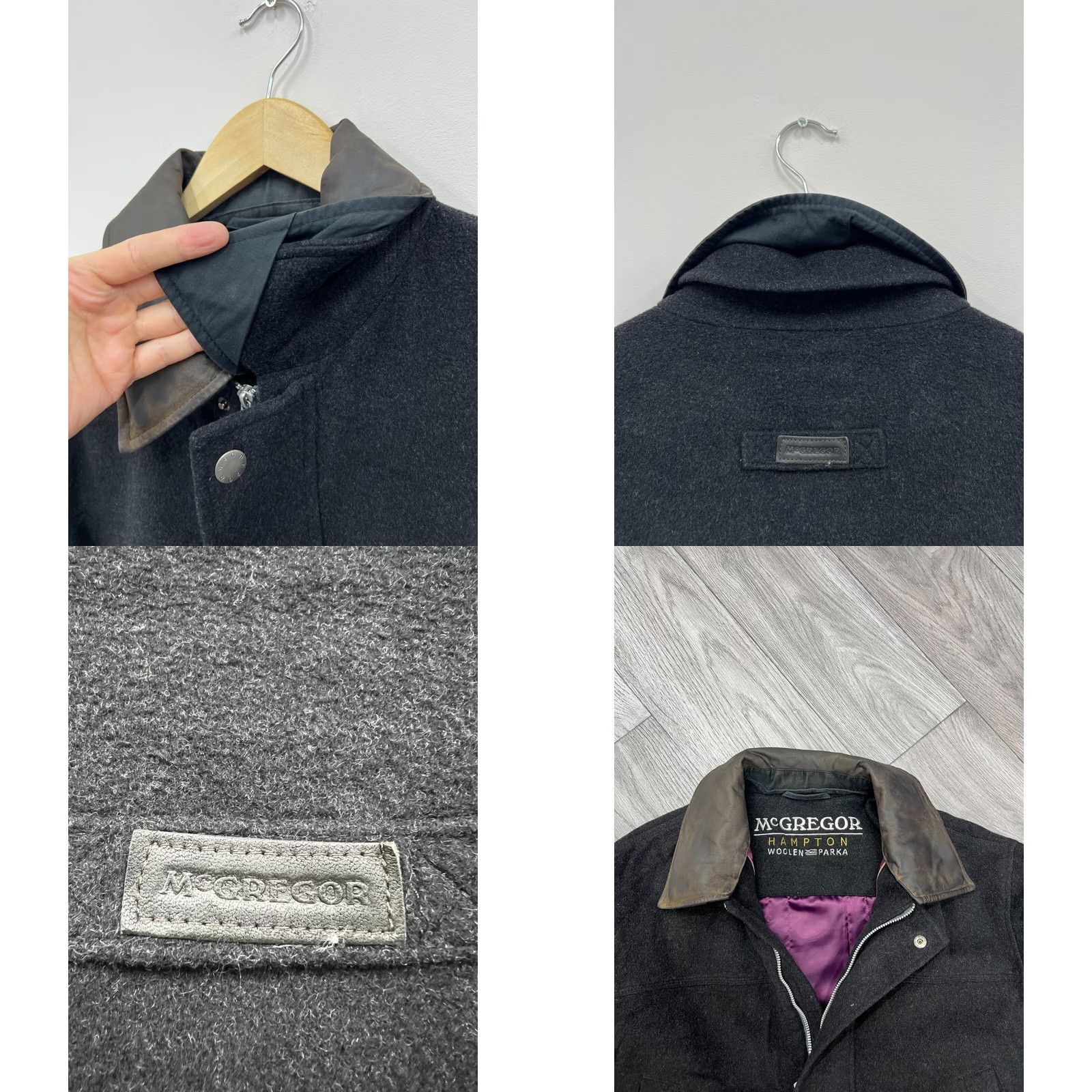 McGregor VINTAGE McGregor Parka Jacket Mens XL Wool Cashmere Blend Dark gray Size US XL / EU 56 / 4 - 8 Thumbnail