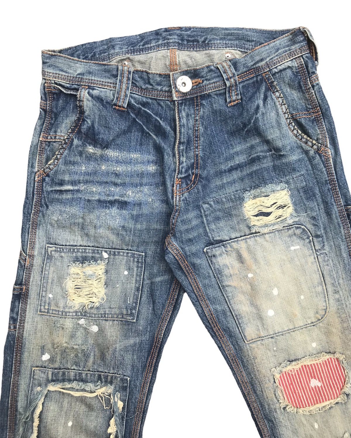 If Six Was Nine Back Vintage Distressed Denim Size US 32 / EU 48 - 3 Thumbnail