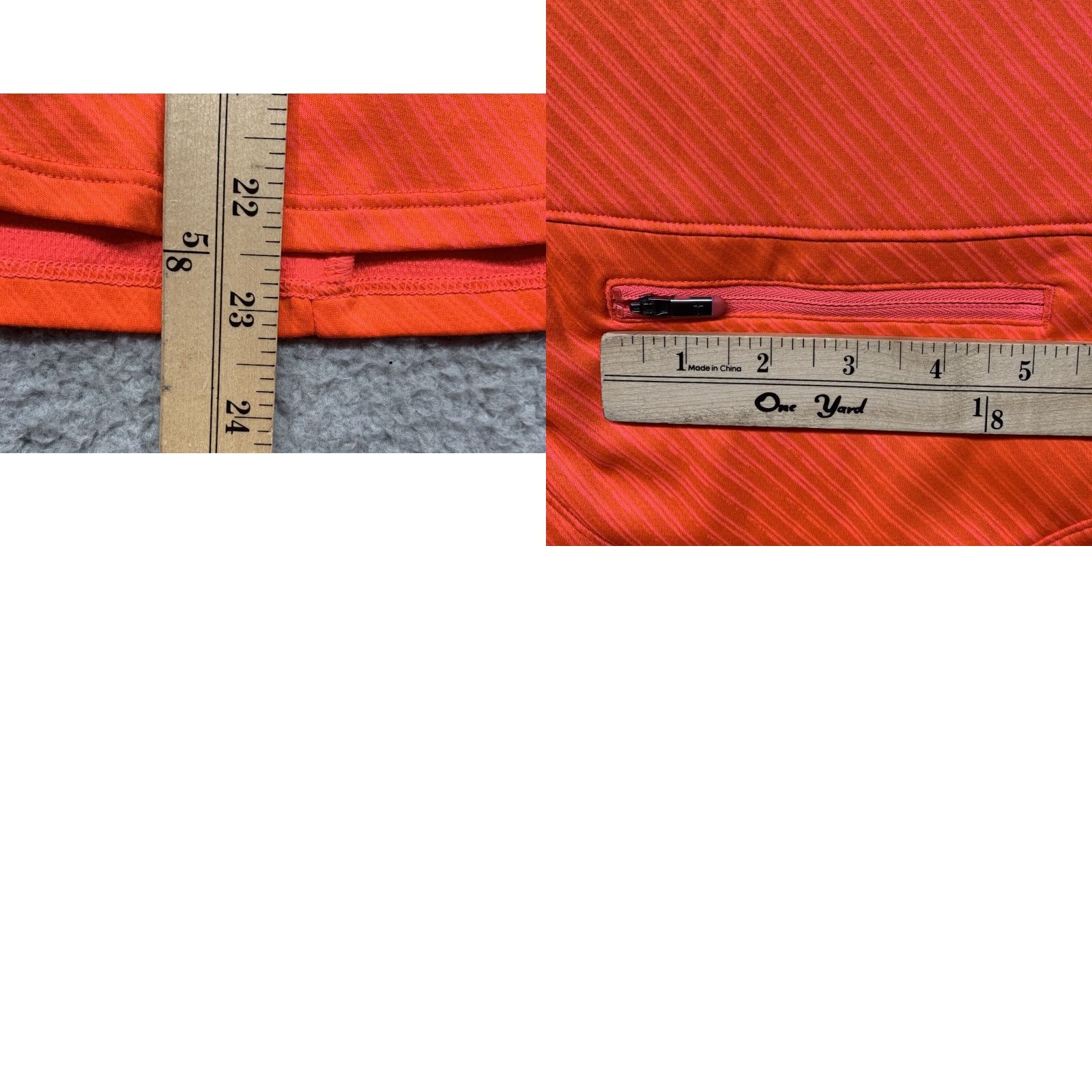 Under Armour Under Armour Athletic Top Women’s M Orange Fitted Zip Pocket/Back Thumb Holes 1/2 Zip Size M / US 6-8 / IT 42-44 - 9 Thumbnail