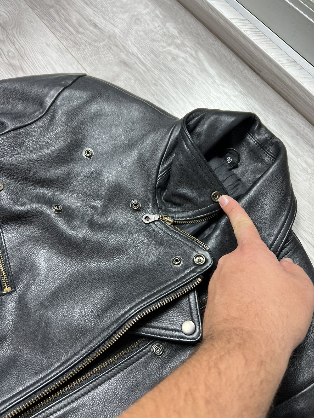 Genuine Leather Vintage Belo Heavyweight Biker Leather Jacket Rock Punk Size US M / EU 48-50 / 2 - 13 Thumbnail